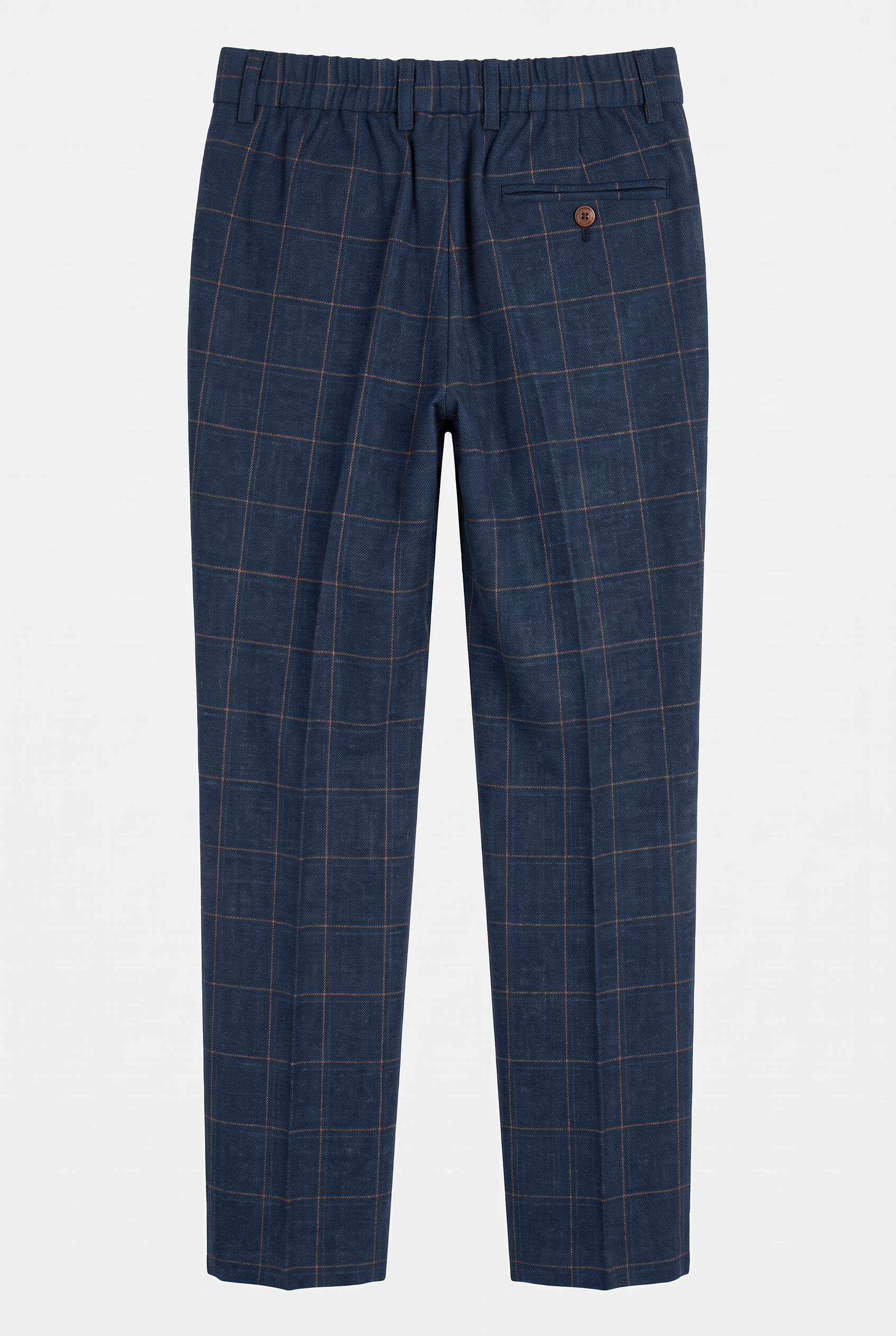 Costume garçon coupe ajustée à carreaux fenêtre - Bleu bleuet