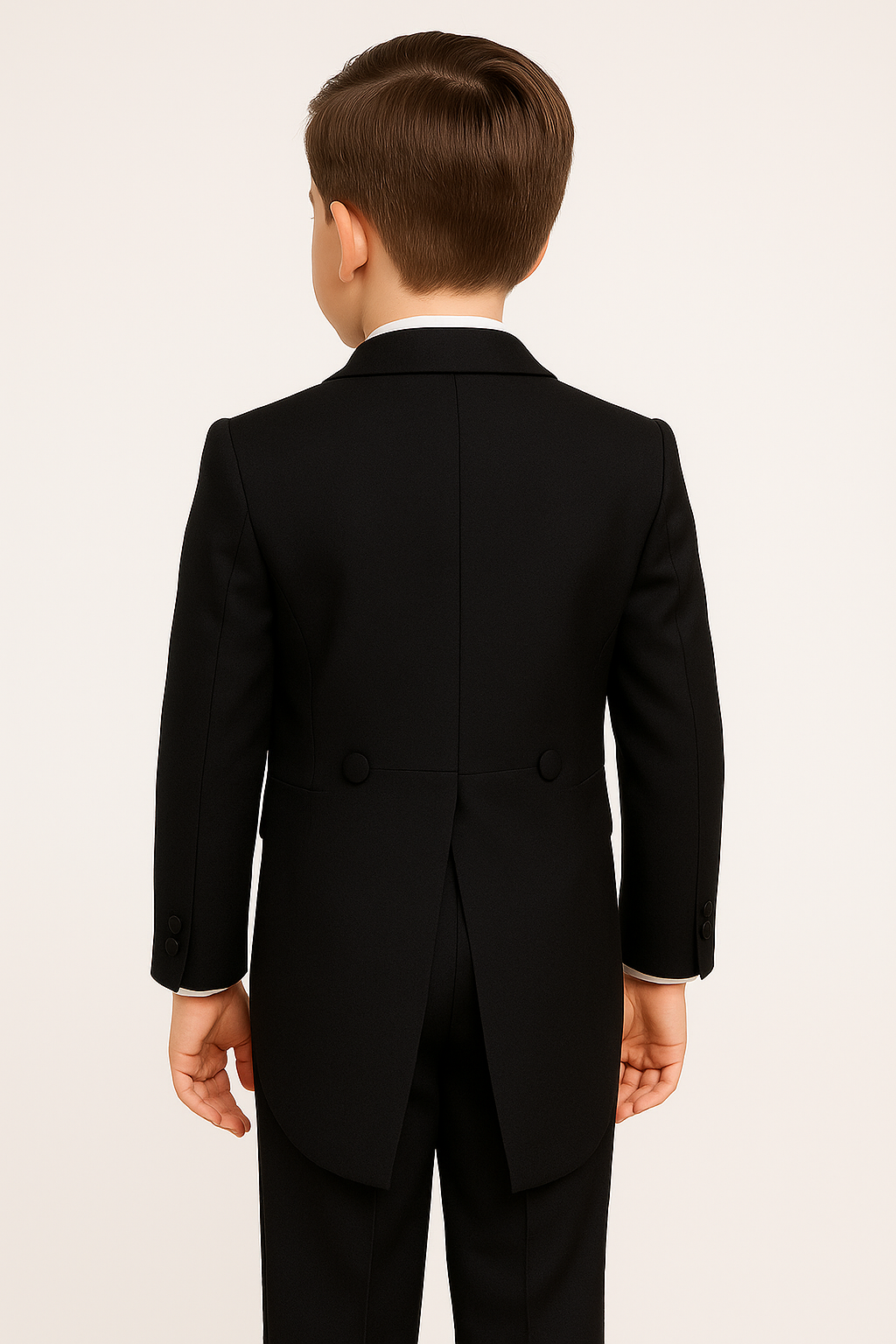 Boys Tuxedo Tail Suit - Black Back Picture