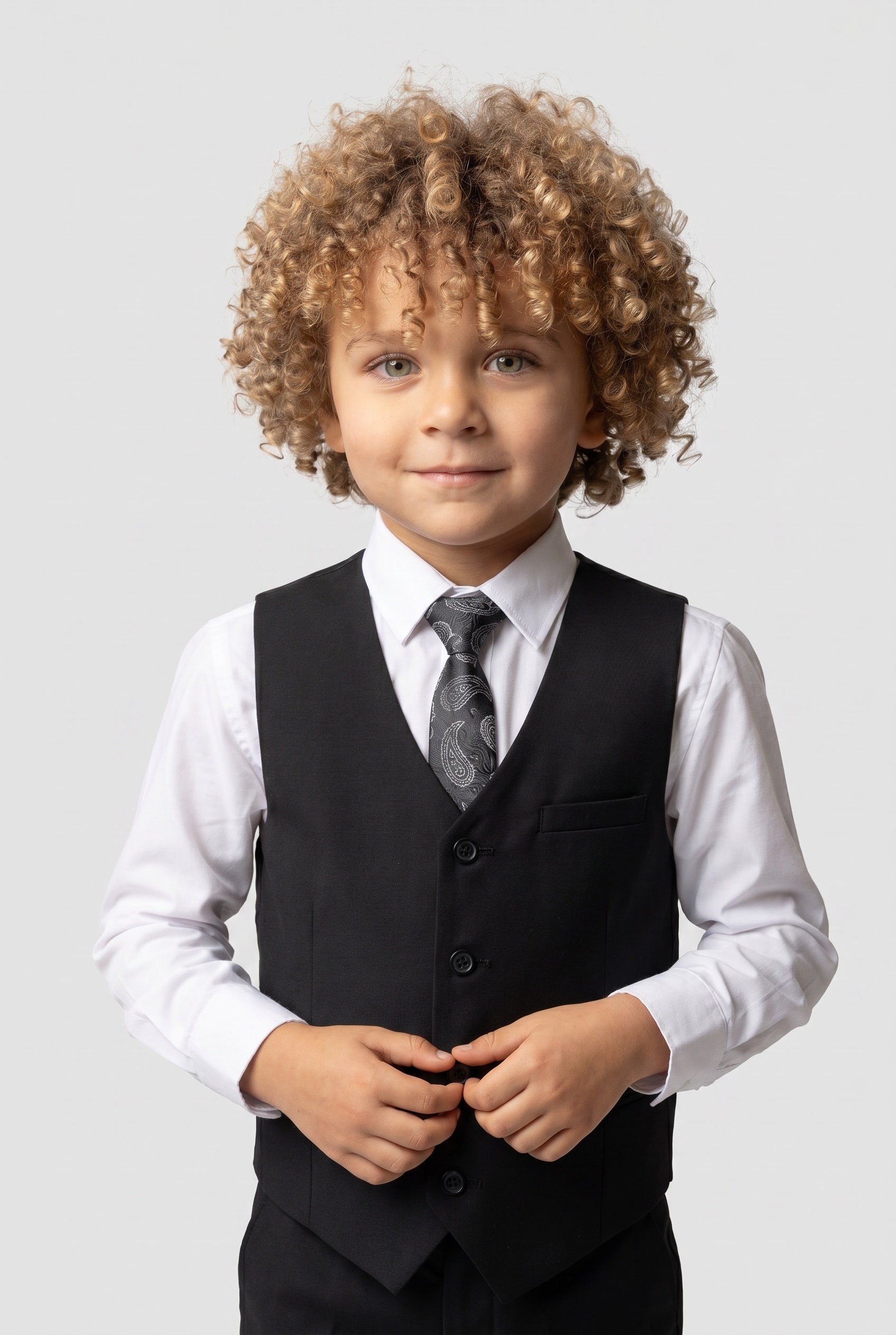 Costume habillé sur mesure pour garçon - Noir