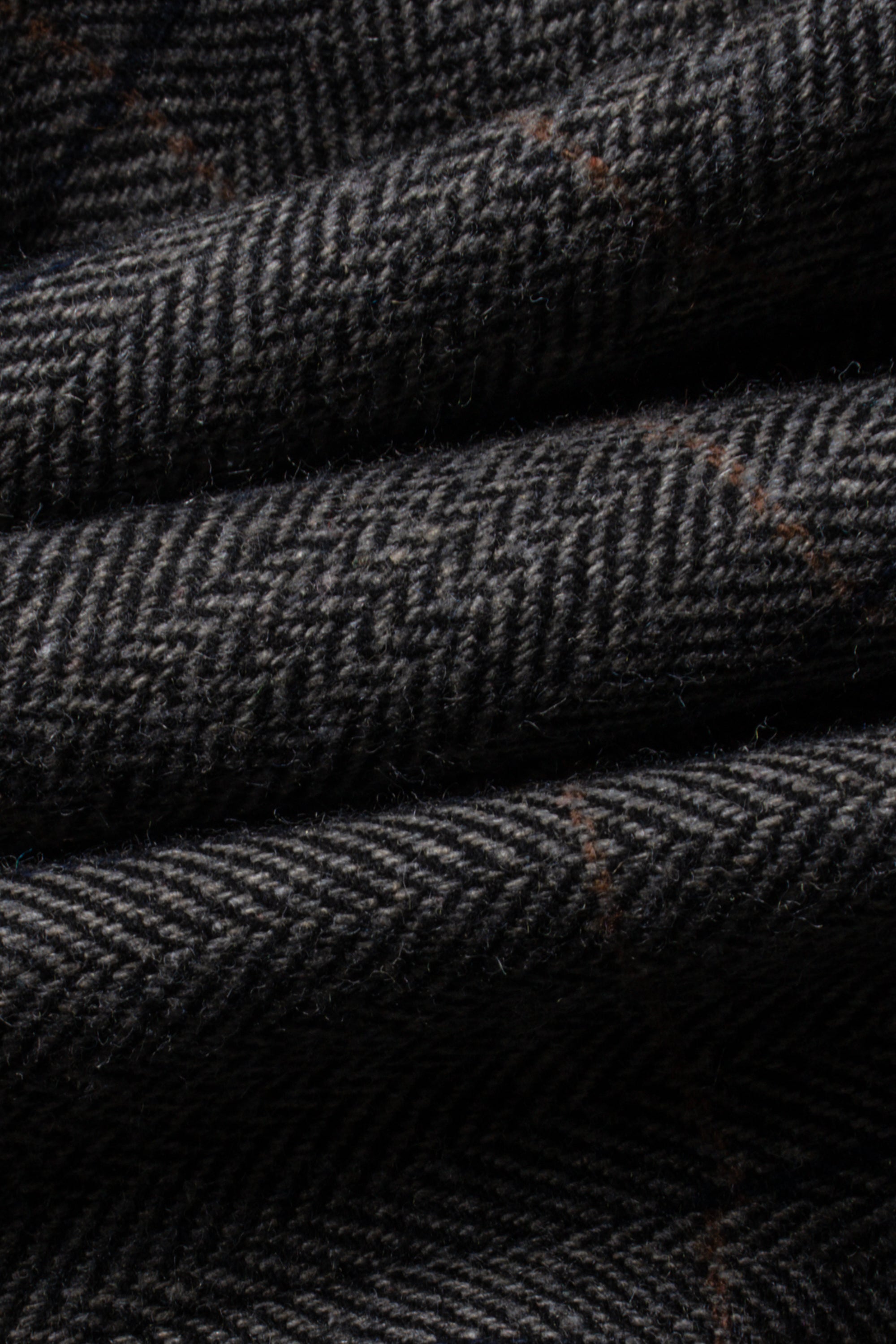 Ensemble de costume 3 pièces en tweed à motif chevrons et carreaux fenêtre assorti père et fils - Albert Gris