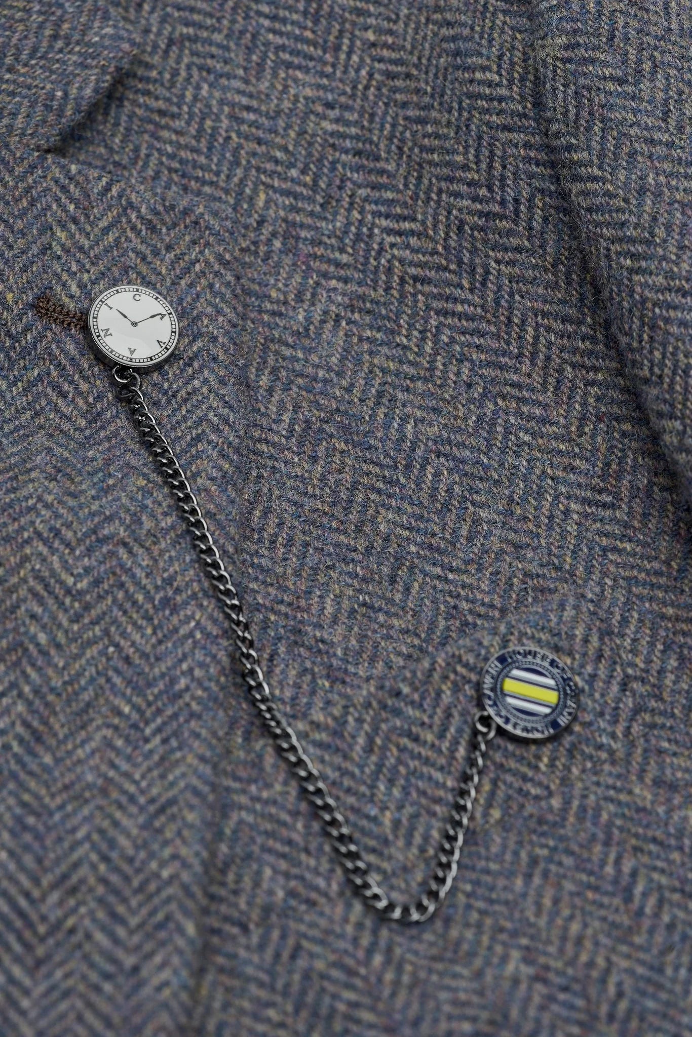 Conjunto de traje de 3 piezas a juego para padre e hijo en lana espiga - Thomas - Gris Savoy