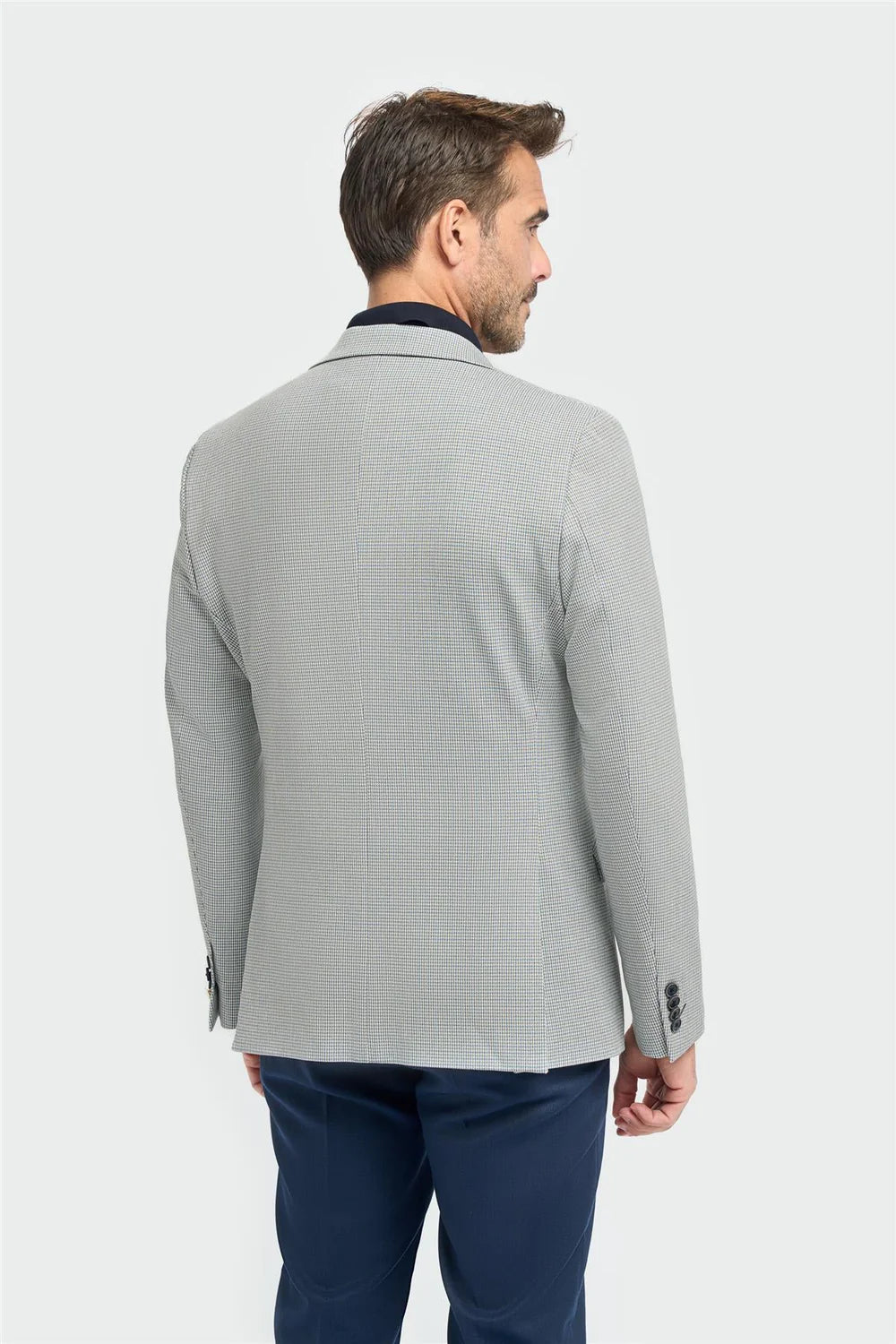Blazer a quadretti Puppytooth coordinato padre e figlio - Blu