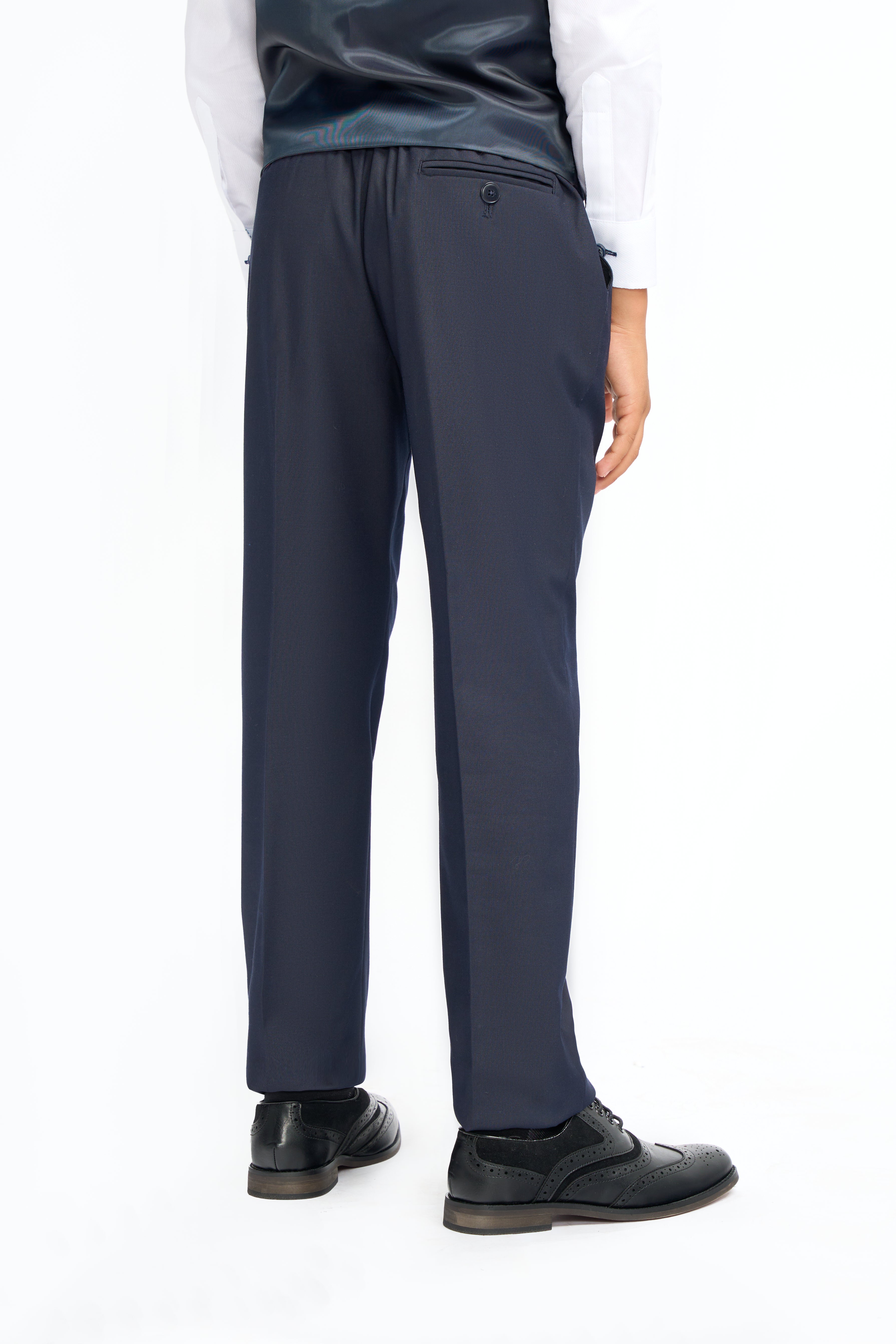 Father & Son Matching Slim Fit 3-Piece Suit Set - Malibu Navy