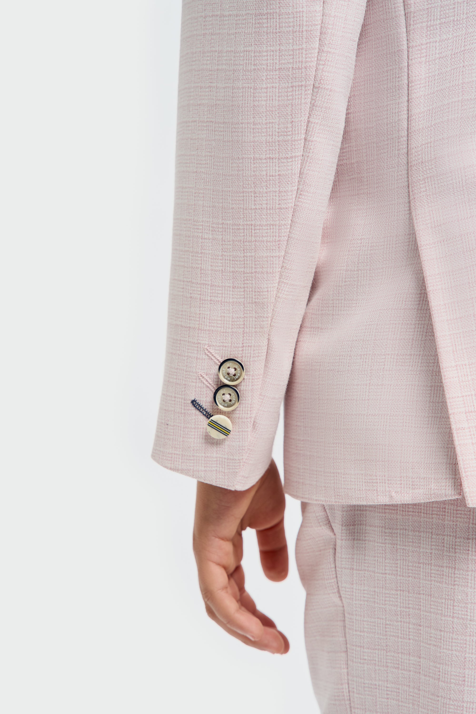 Father & Son Matching Textured 3-Piece Suit Set - Tropez Mauve