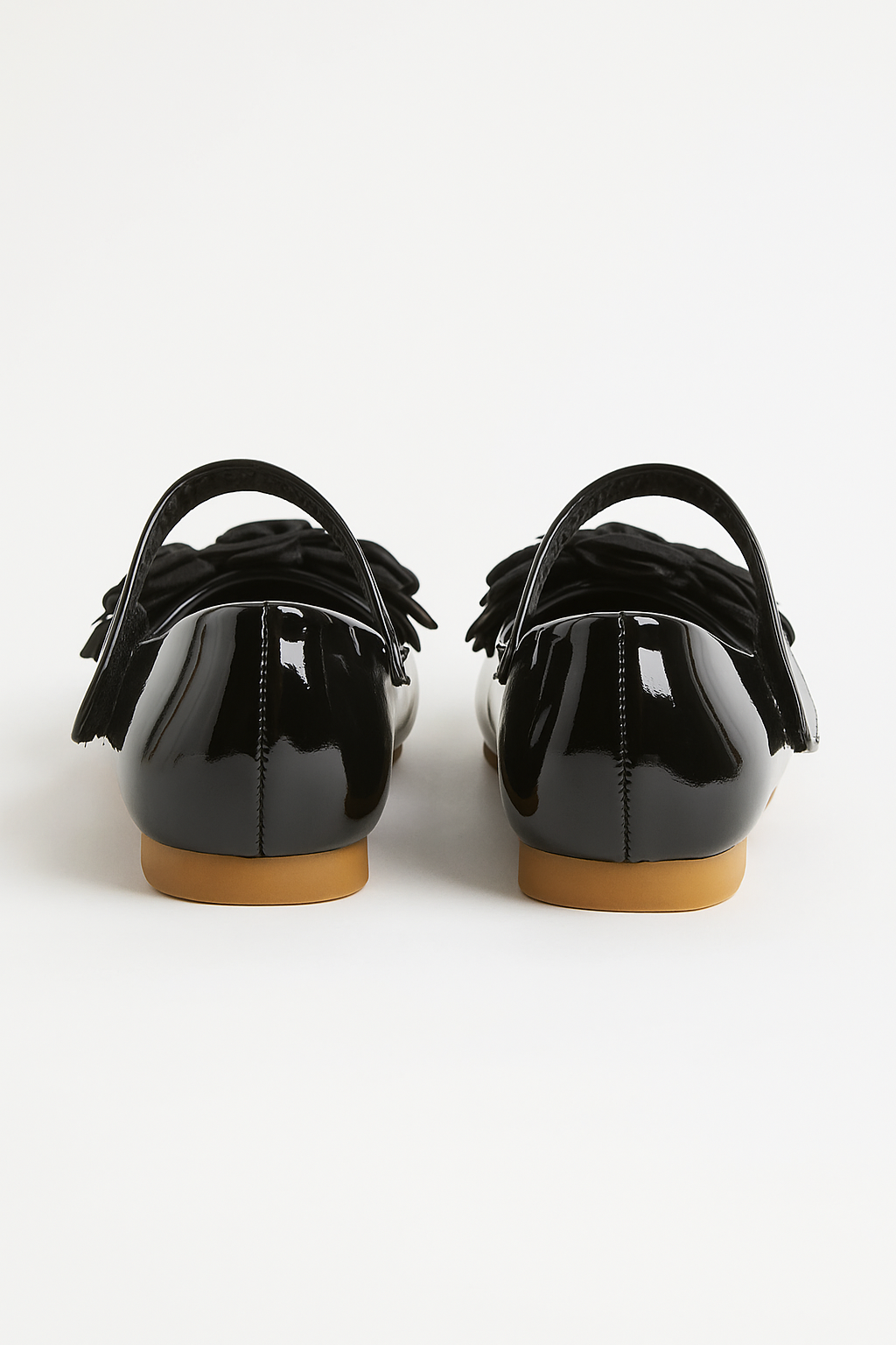 Flower Girls Mary Jane Formal Patent Shoes - Black Back Picture