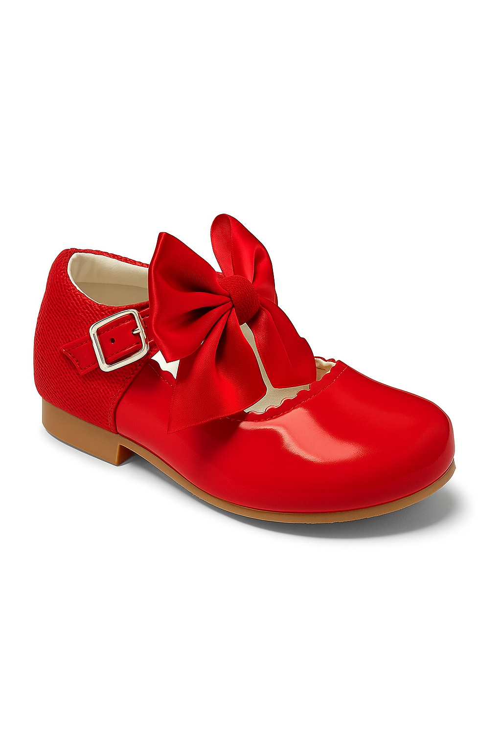 Girls Bow Patent Mary Jane Shoes – KRISTY - Red Side Picture