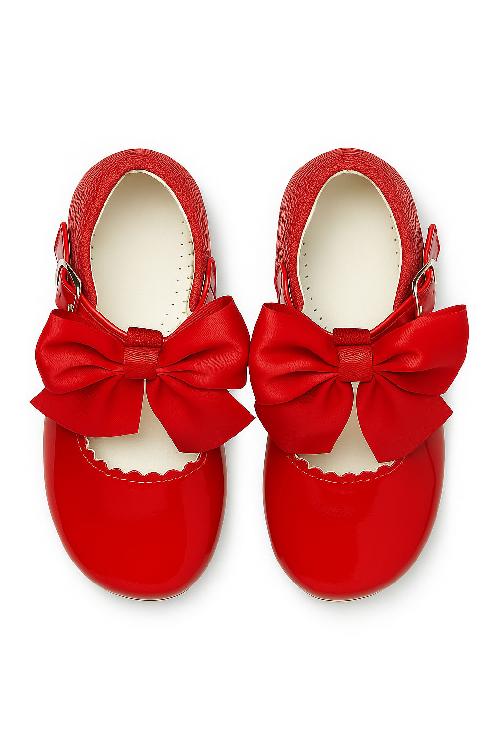 Girls Bow Patent Mary Jane Shoes – KRISTY - Red Front Picture