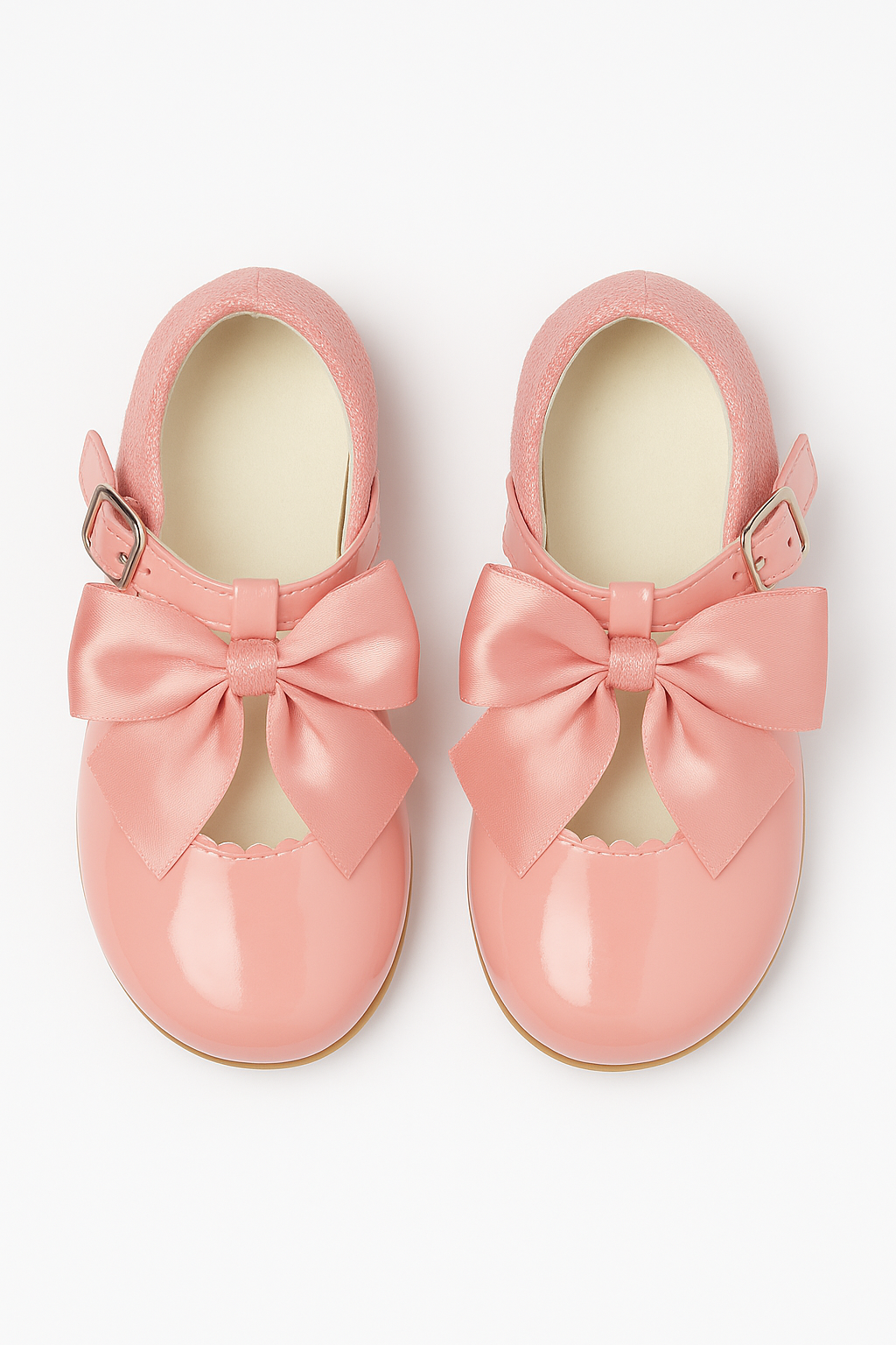 Girls Bow Patent Mary Jane Shoes – KRISTY - Rose Front Picture