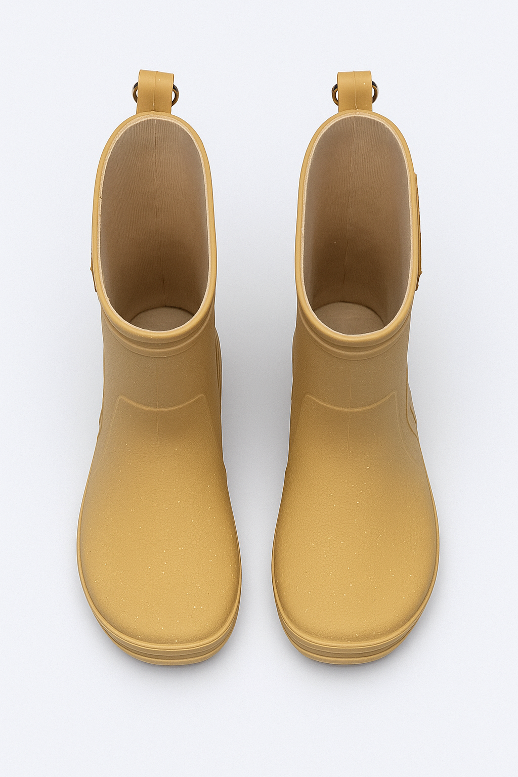 Girls Pull On Rain Boots - Angel  - Beige Front Picture
