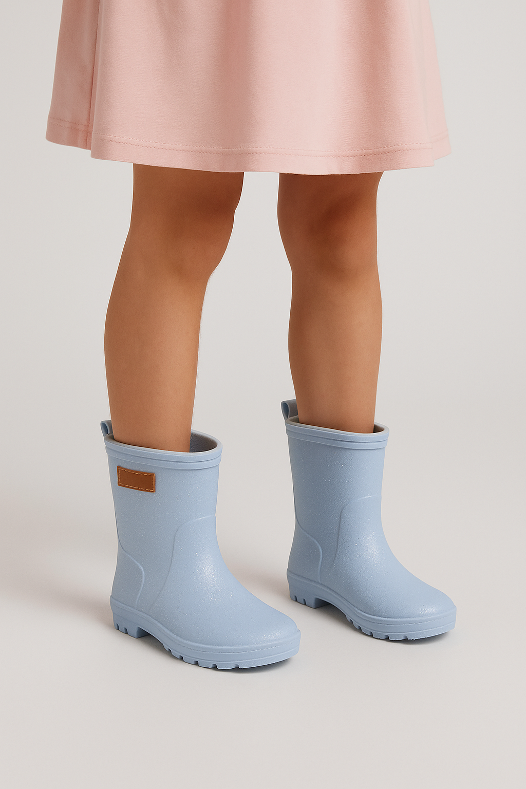 Girls Pull On Rain Boots - Angel  - Blue