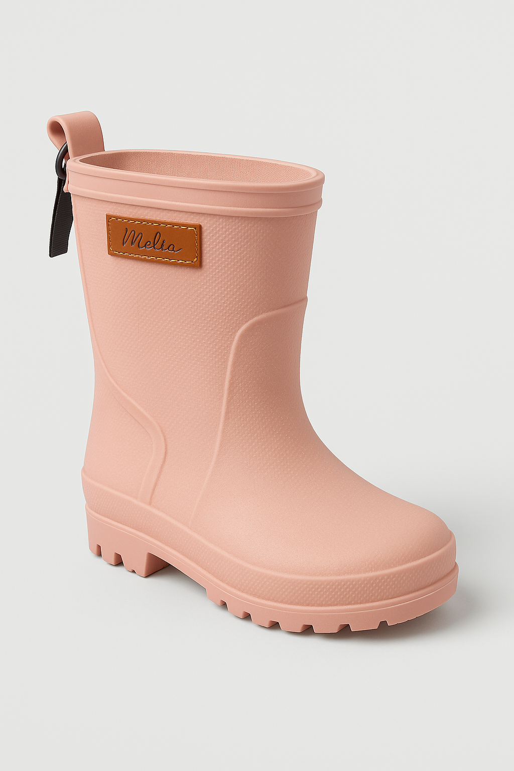 Girls Pull On Rain Boots - Angel  - Pink Side Picture
