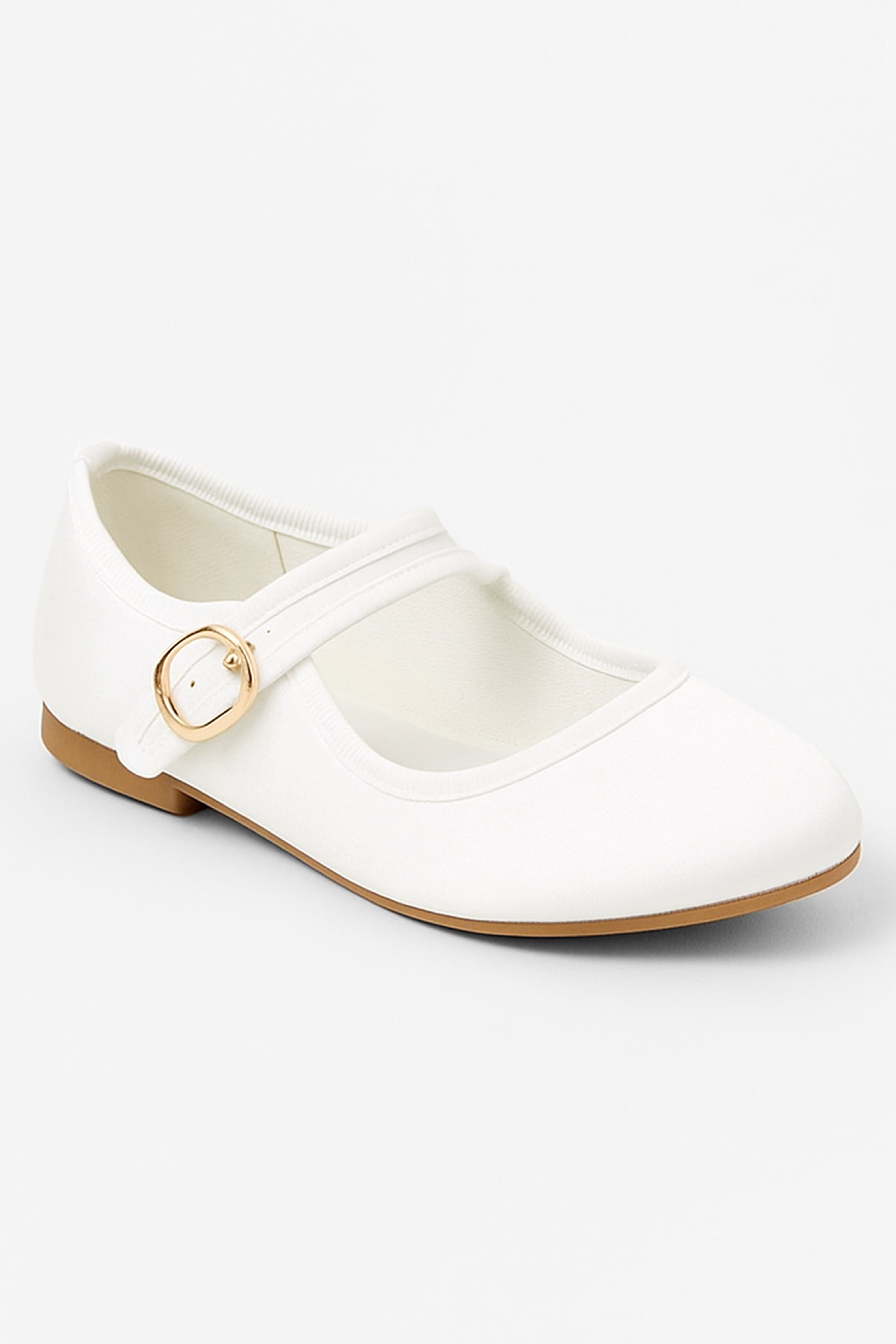 Girls' Communion Satin Mary Jane Shoes - HANA - Ivory Side Picture