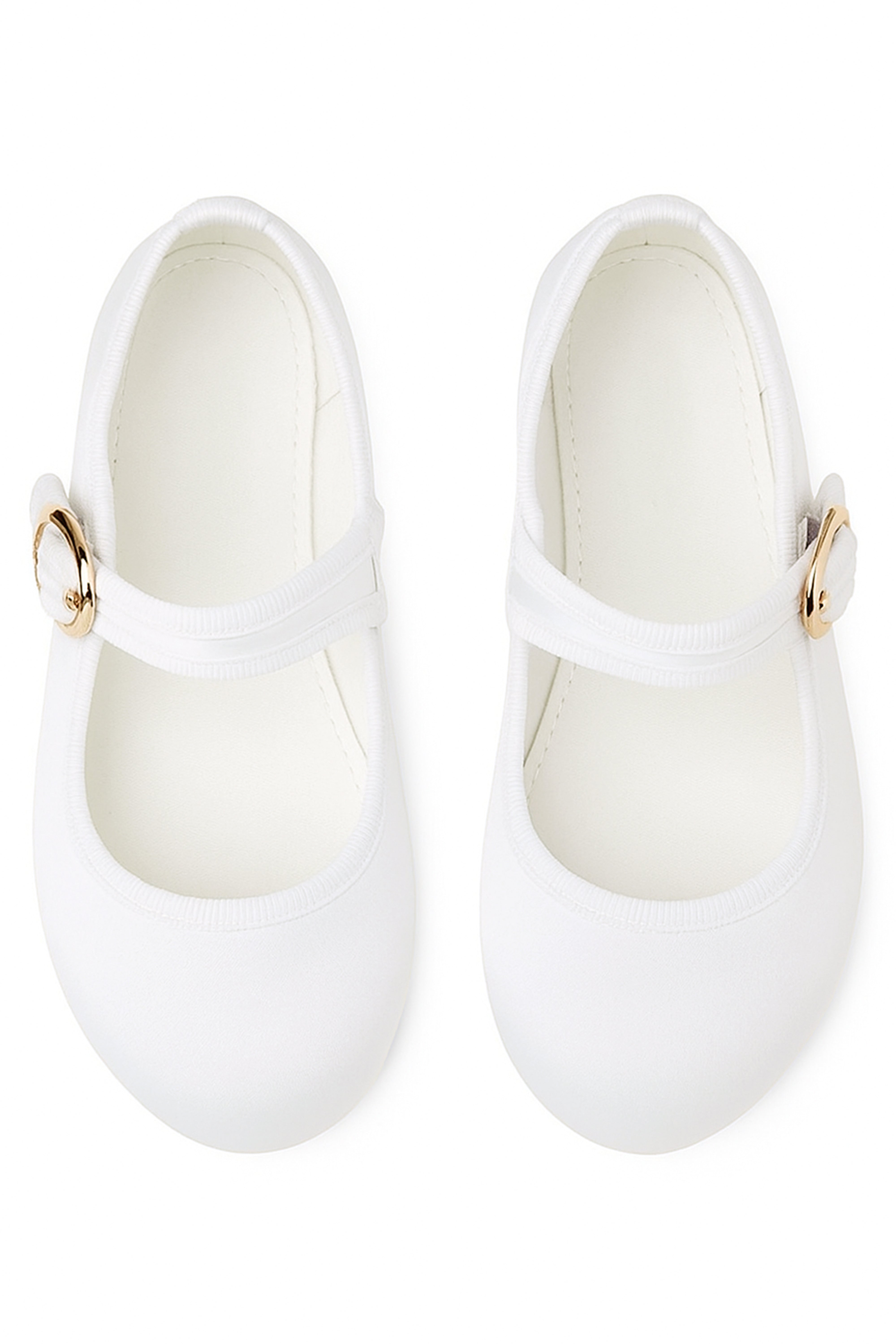 Girls' Communion Satin Mary Jane Shoes - HANA - Ivory Front Picture