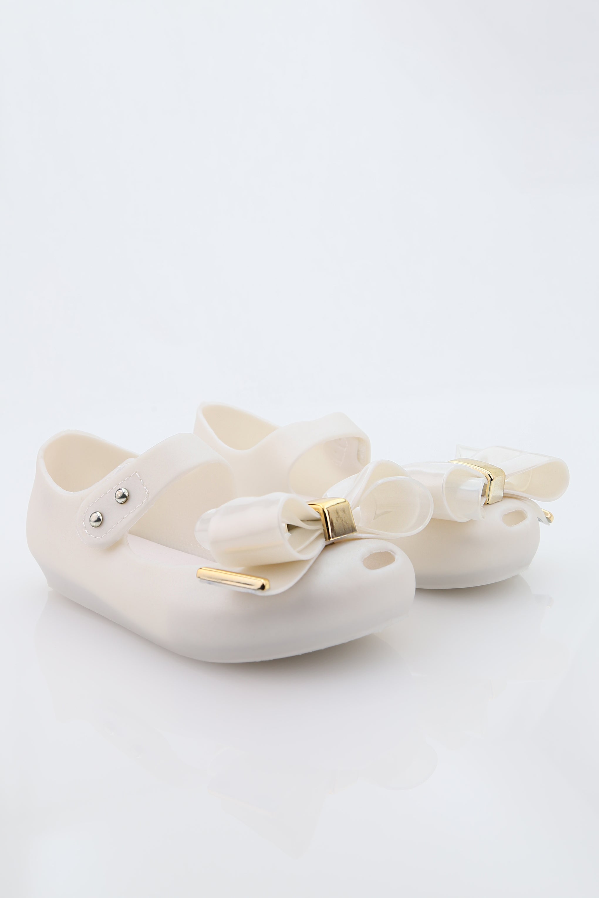 Girls Jelly Bow Shoes – ROXY - White