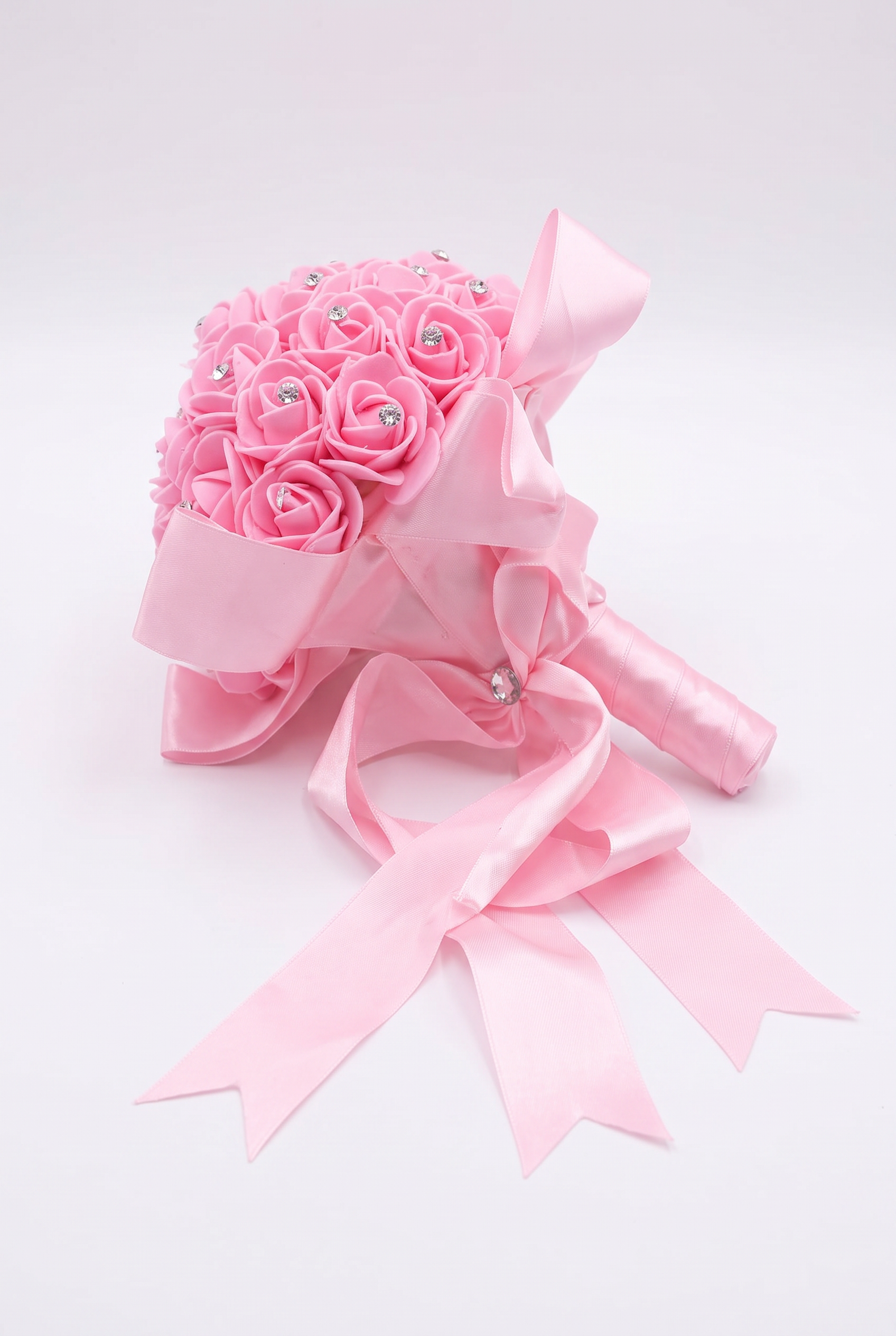 Girls’ Special Occasion Rose Bouquet with Sparkling Details in Pink Side Picture