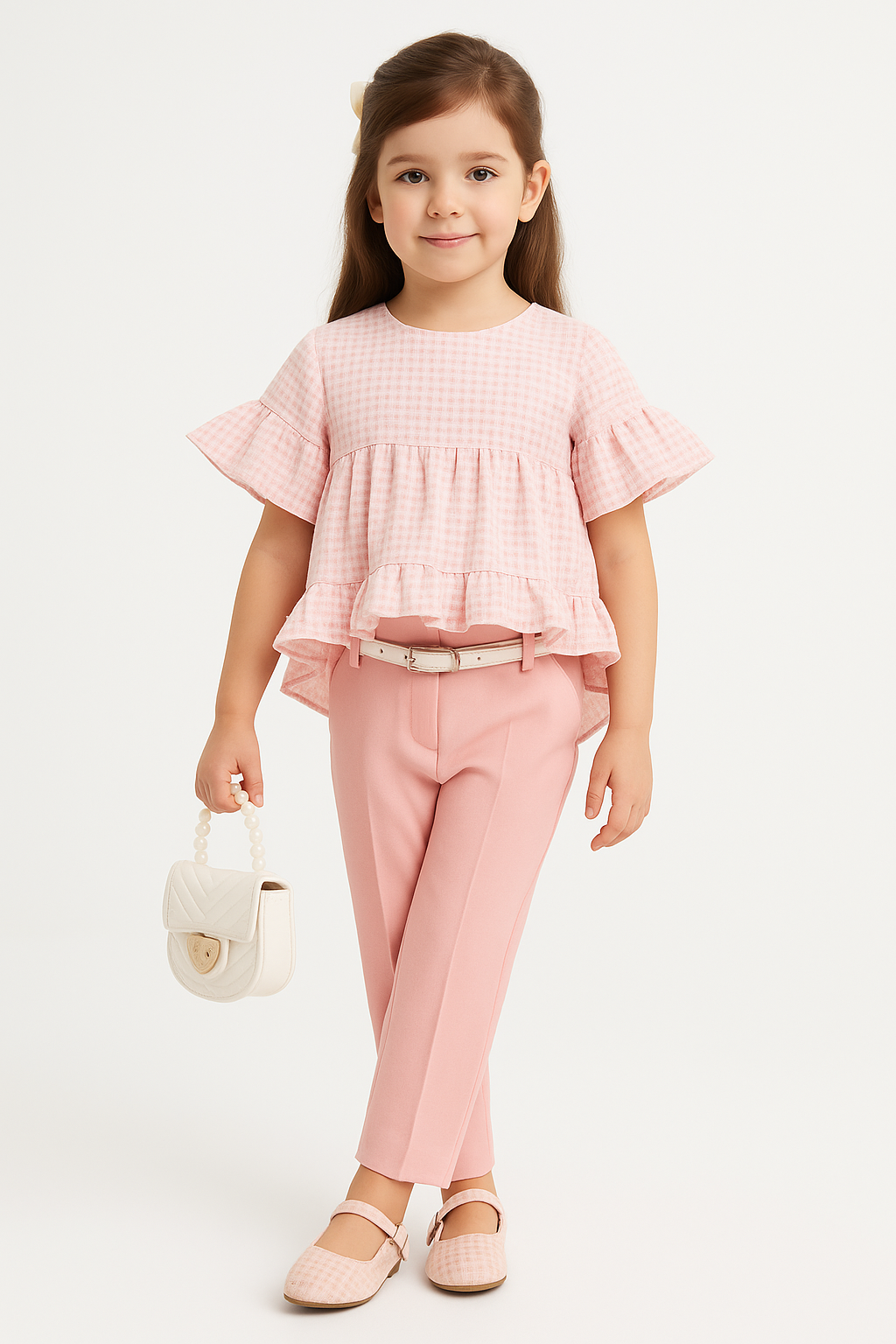 Girls Summer Casual Pink Set - MIALIA - Pink