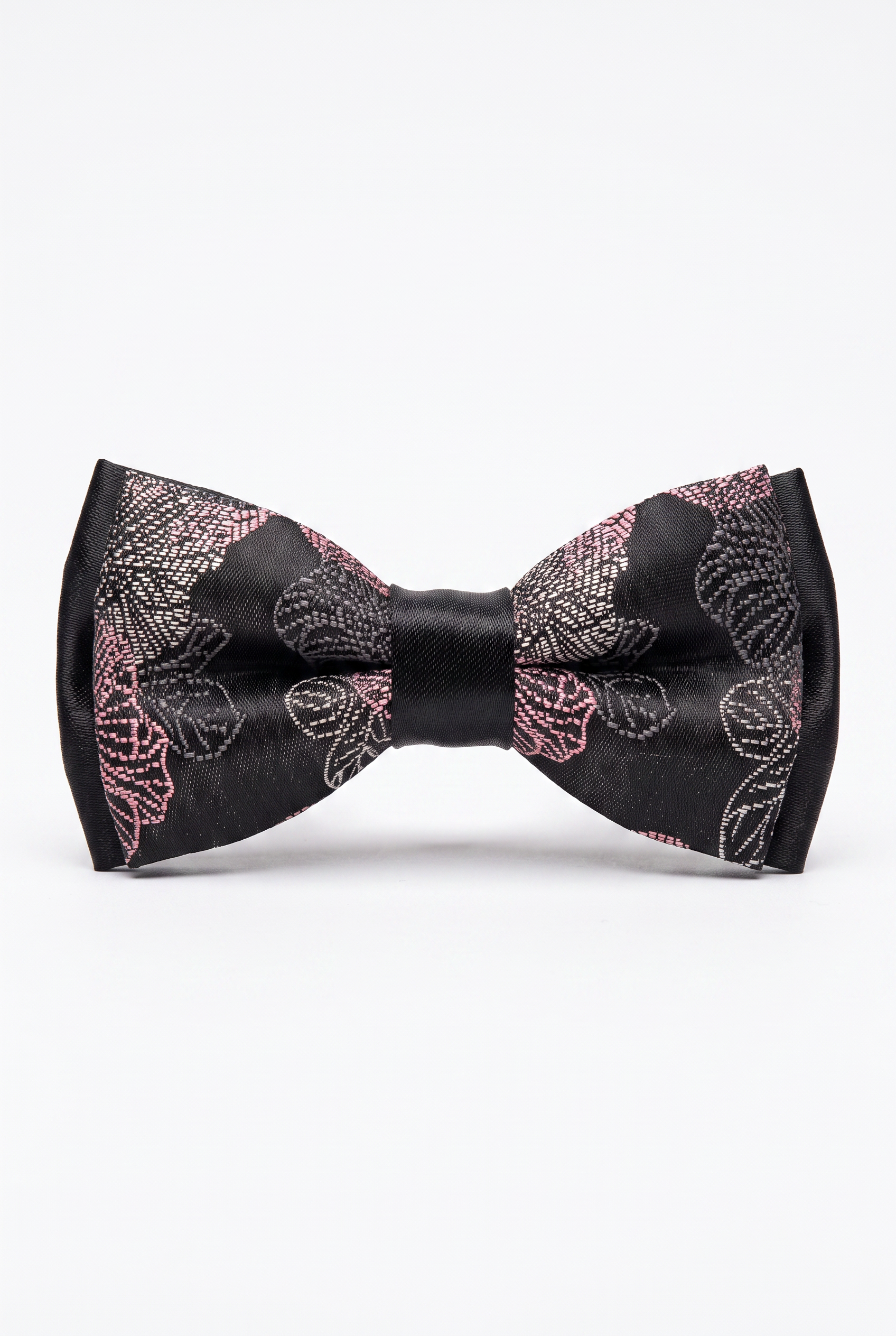 Kids Bow Tie – Adjustable Pre-Tied Bow Tie for Boys - Black Floral