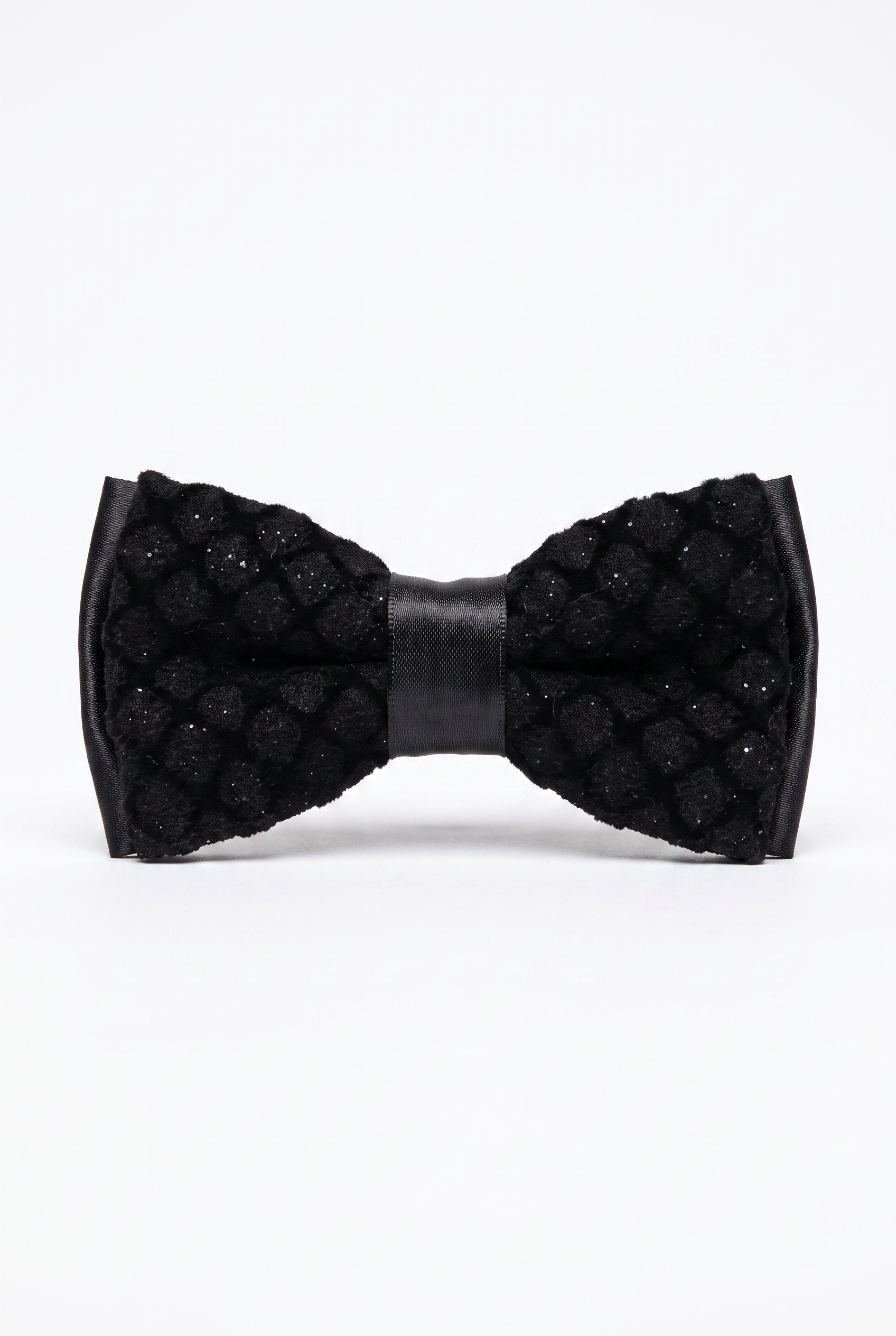 Kids Bow Tie – Adjustable Pre-Tied Bow Tie for Boys - Sparkly Diamond Black