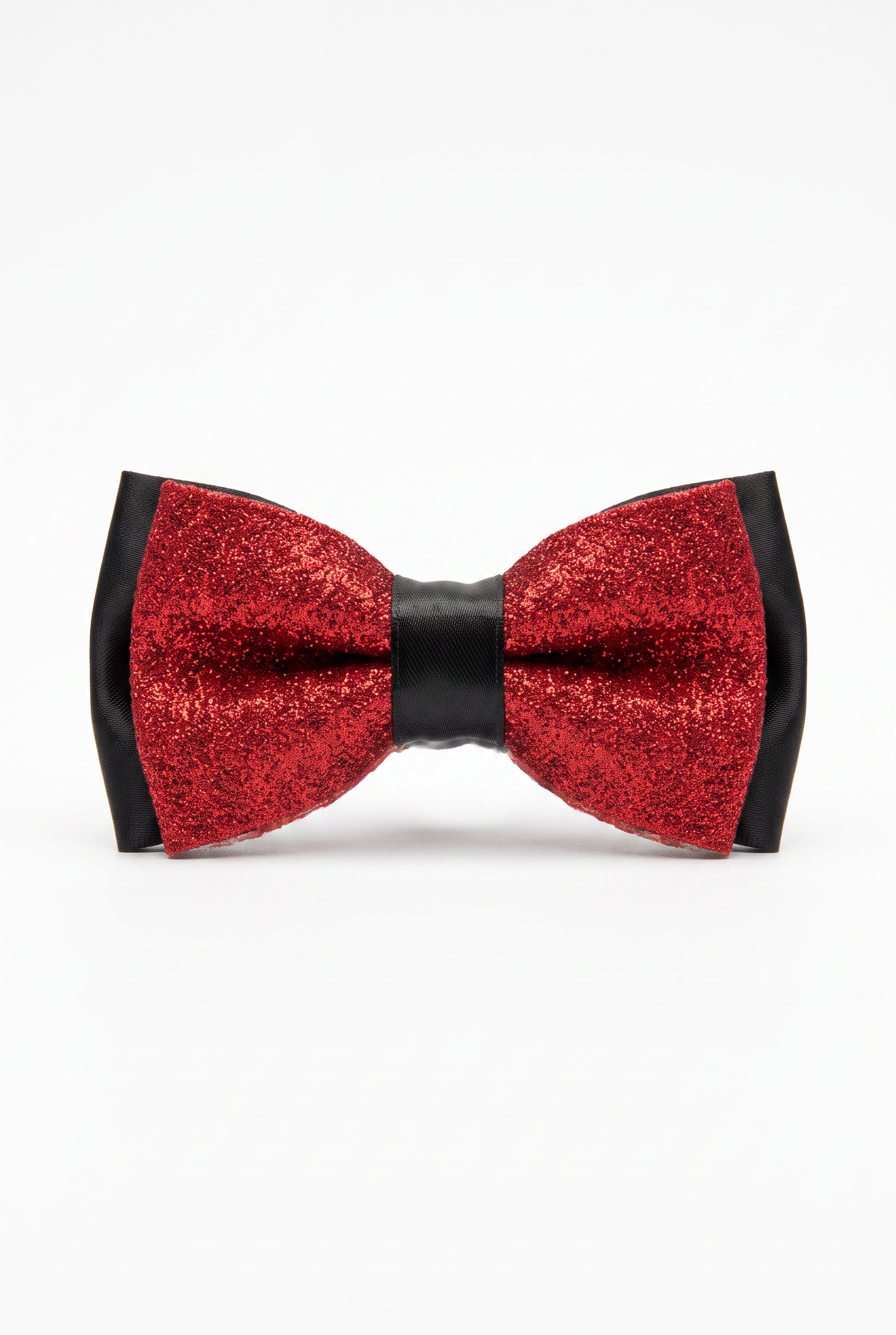 Kids Bow Tie – Adjustable Pre-Tied Bow Tie for Boys -  Sparkly Red and Black