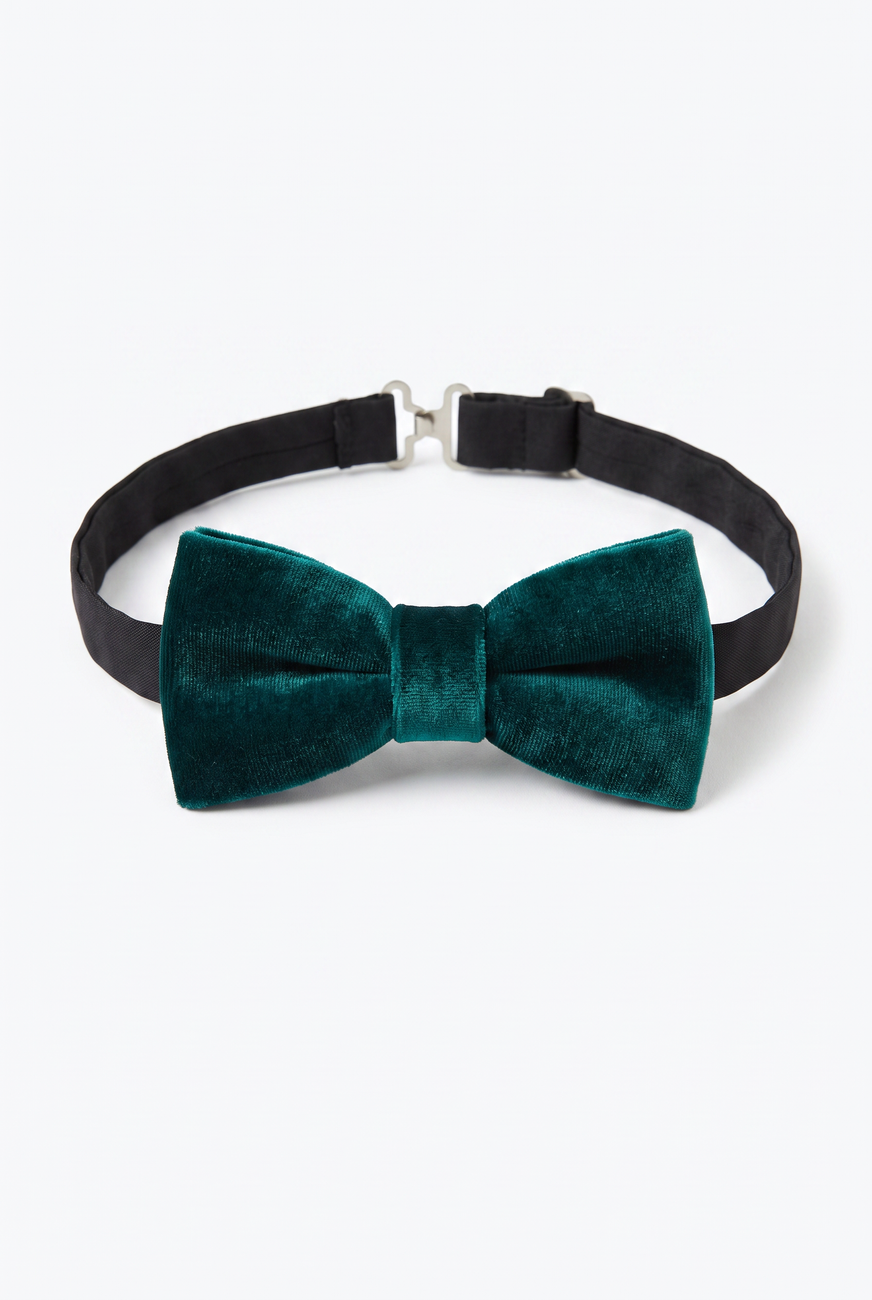 Kids Bow Tie – Adjustable Pre-Tied Bow Tie for Boys -  Velvet Green Picture