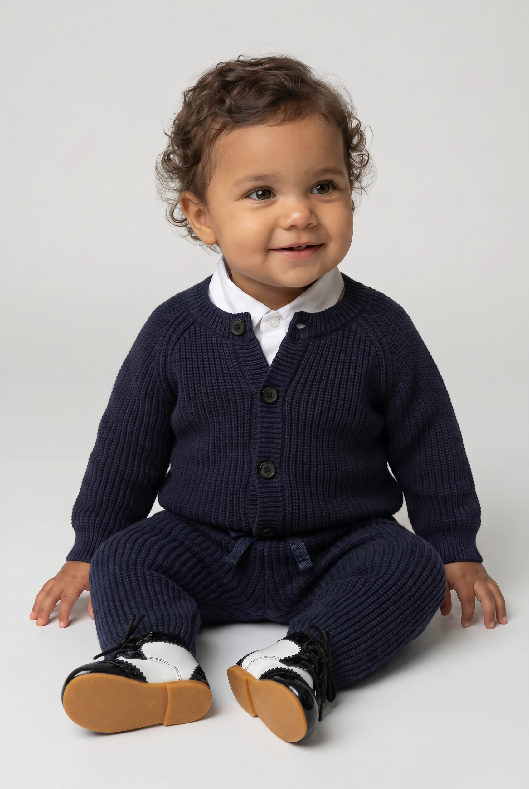 Botas de charol para niños con cordones | Zapatos formales inteligentes de tobillo para niños y niñas - Negro