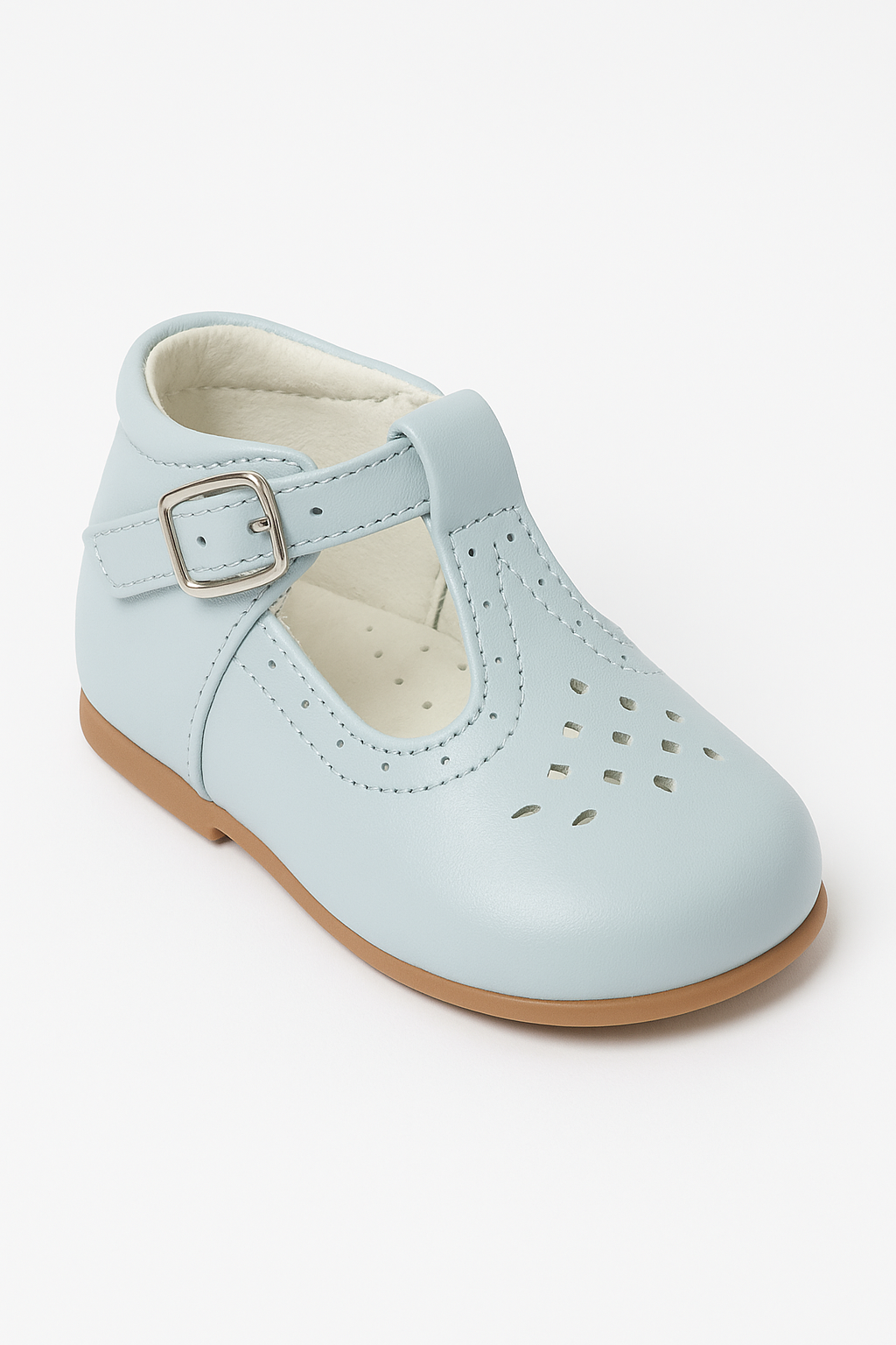 Kids Unisex Buckled Mary Jane Shoes - AARON - Baby Blue Side Picture