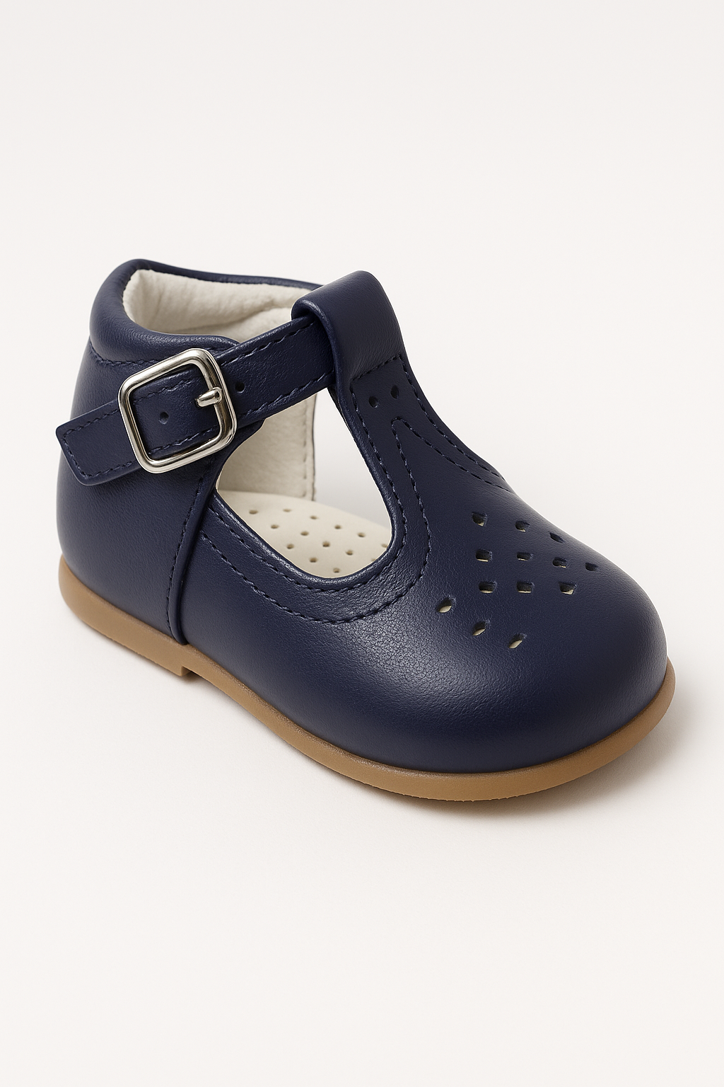 Kids Unisex Buckled Mary Jane Shoes - AARON - Navy Blue Side Picture