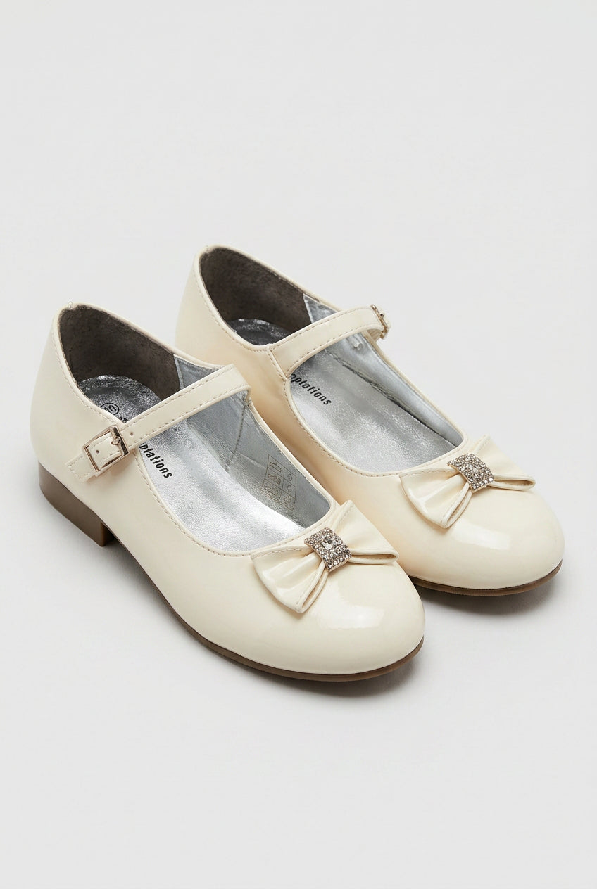Scarpe Mary Jane con fiocco per bambini – Scarpe eleganti per occasioni in Avorio