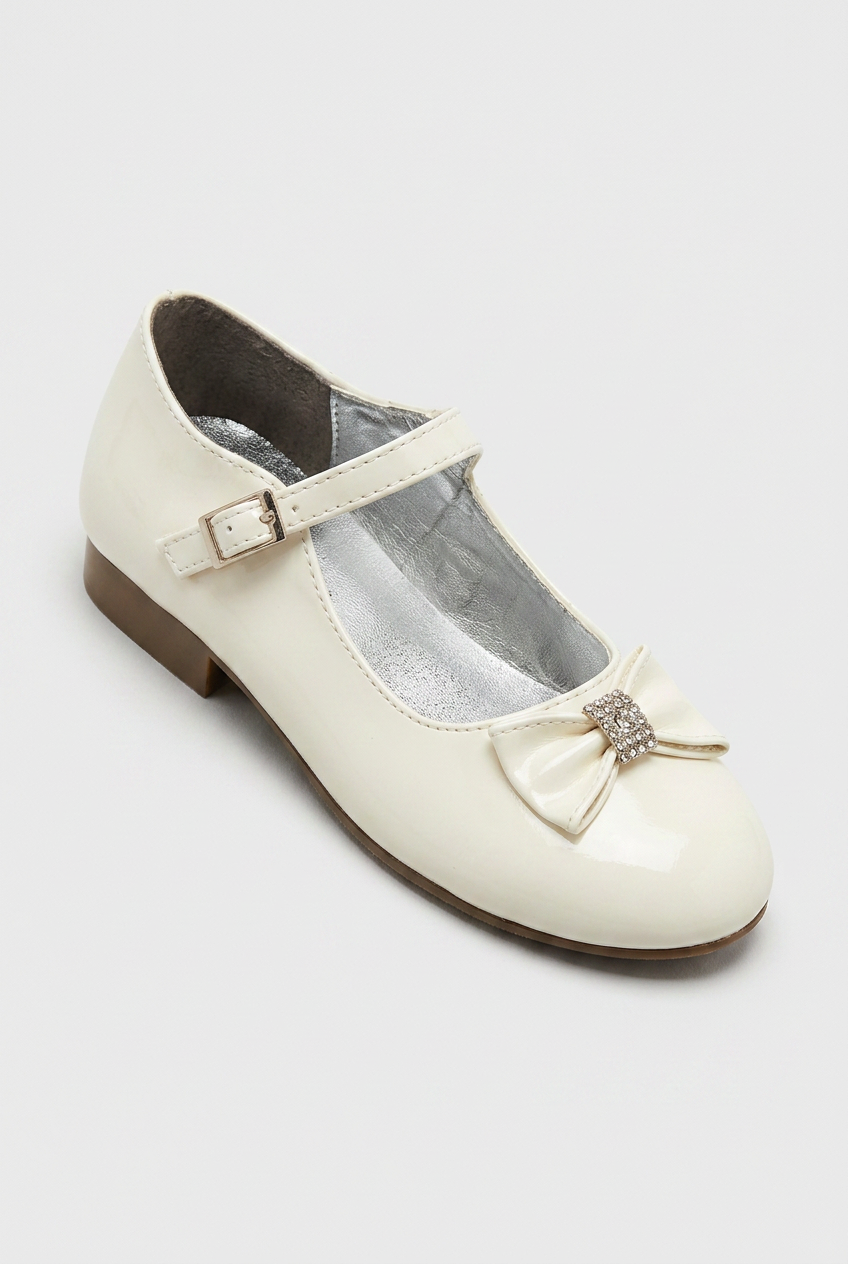 Scarpe Mary Jane con fiocco per bambini – Scarpe eleganti per occasioni in Avorio