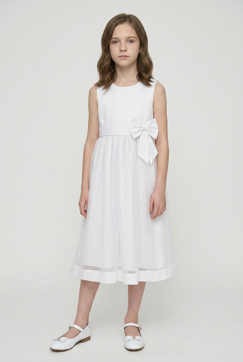 Scarpe Mary Jane con fiocco per bambini – Scarpe eleganti per occasioni in Bianco