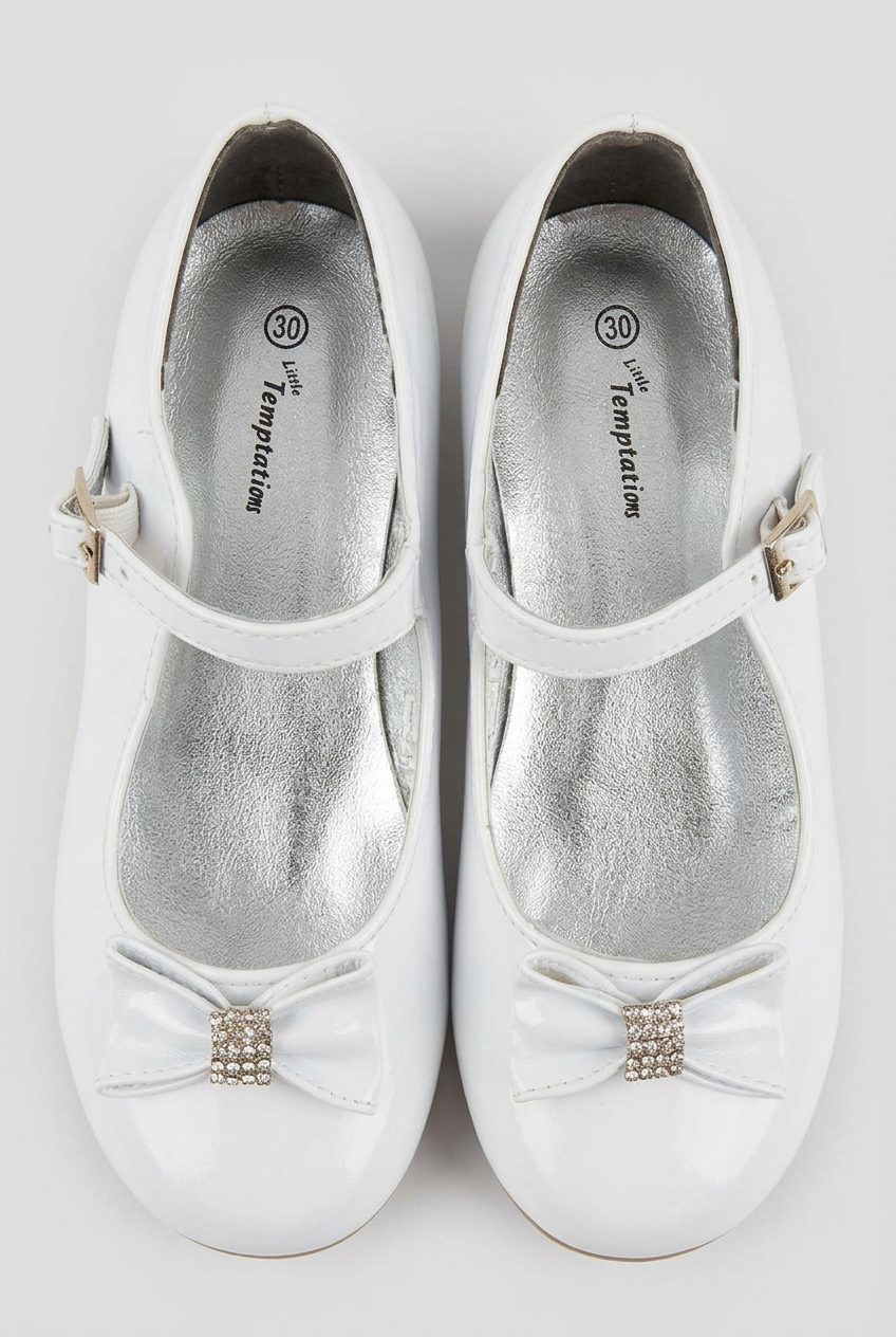 Scarpe Mary Jane con fiocco per bambini – Scarpe eleganti per occasioni in Bianco