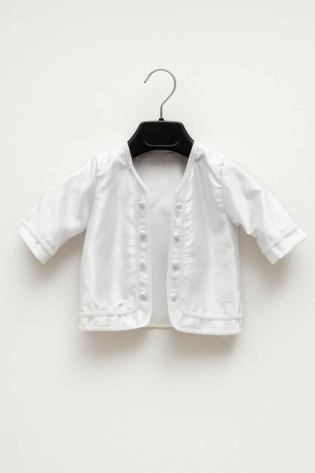 Luxurious Baby Boys Christening Romper Set - PETER - White