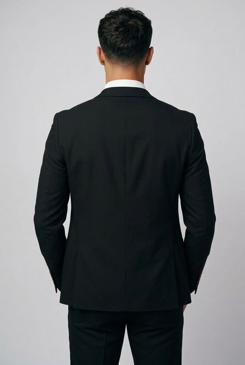Mayfair Black 2-Piece Prom Suit Back Picture