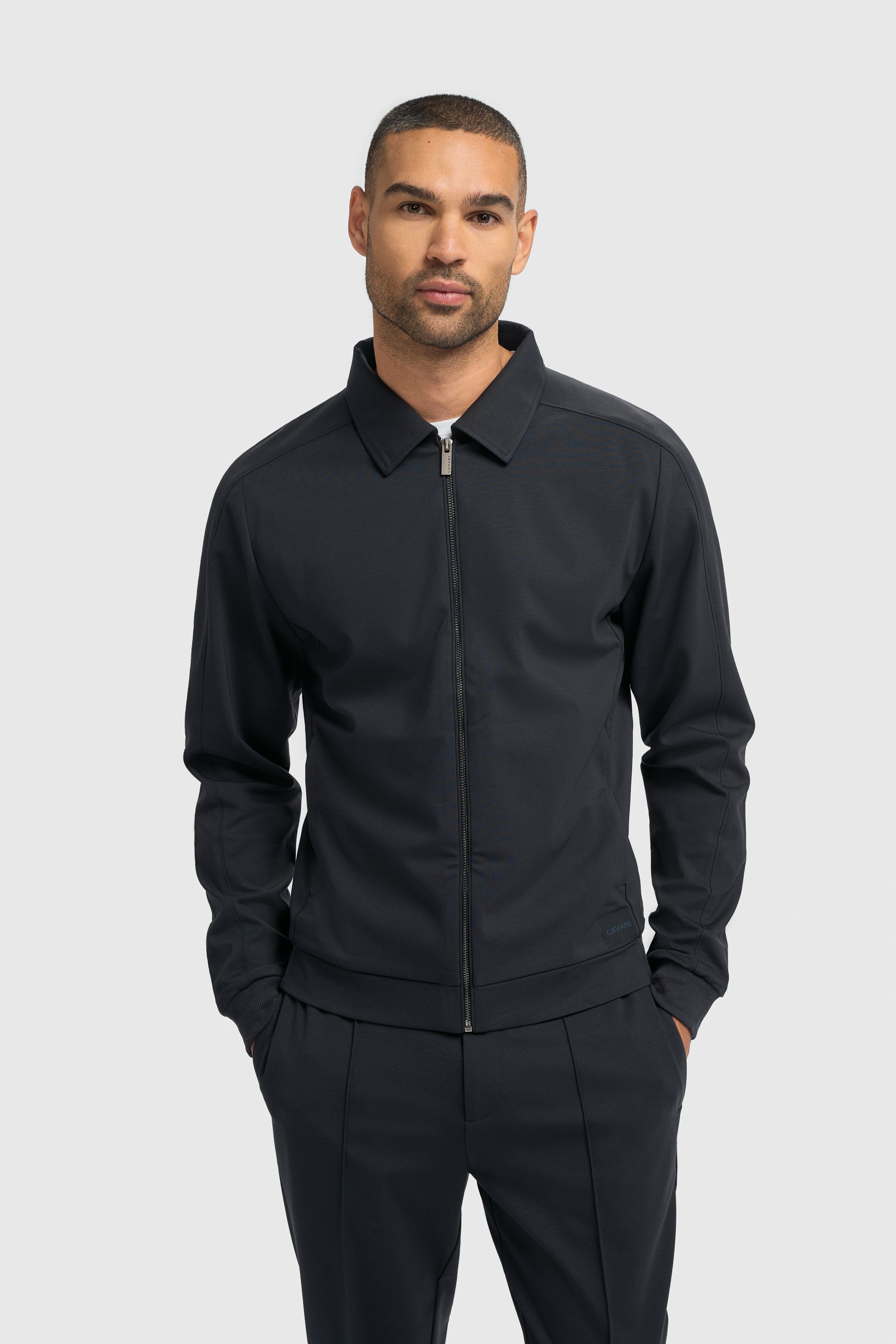Men’s 2-Piece Casual Zip Up Tracksuit  - Coney - Navy Model Picture