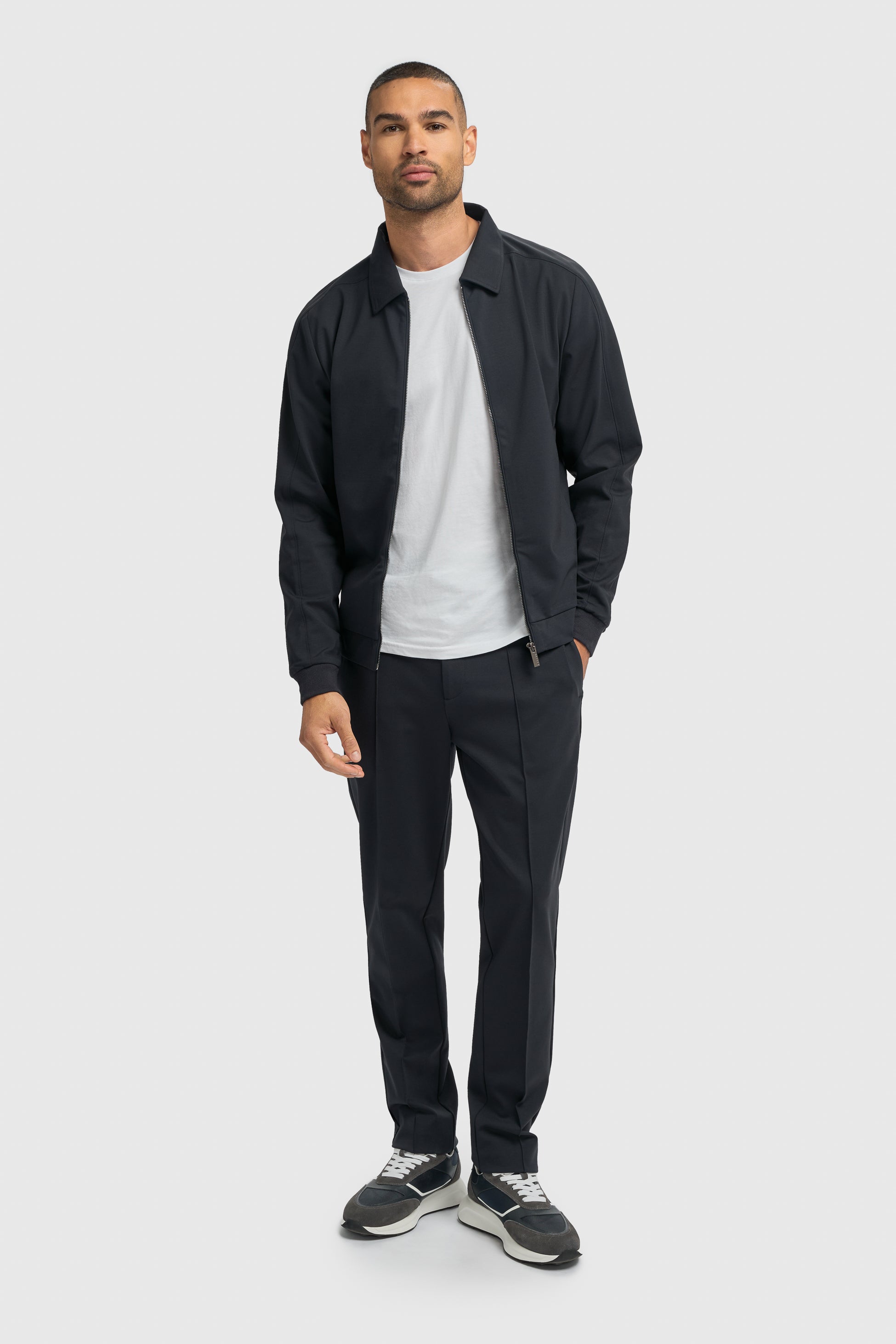 Men’s 2-Piece Casual Zip Up Tracksuit  - Coney - Navy Front Picture