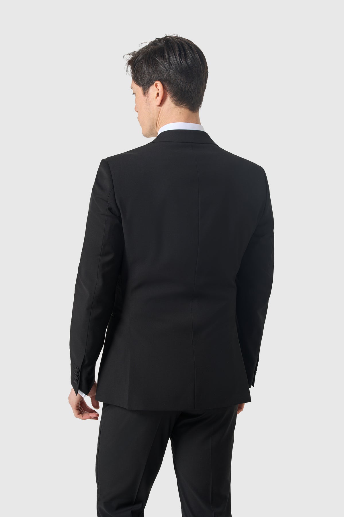 Conjunto de esmoquin de gala Cavani Malibu Negro para hombre, de 2 piezas, con solapa de muesca de satén