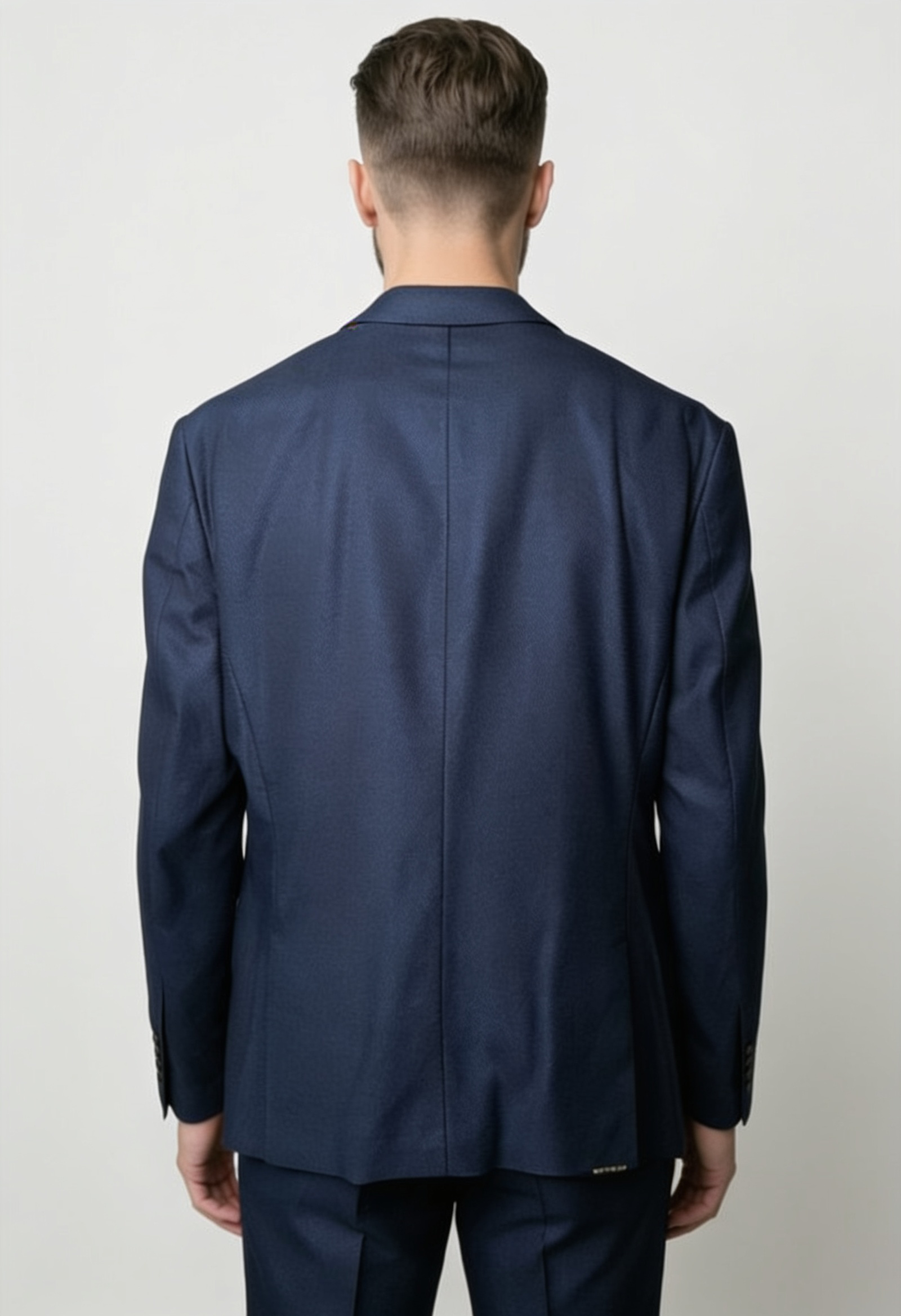 Traje formal texturizado de 3 piezas para hombre - Estilo SULLIVAN AZUL MARINO