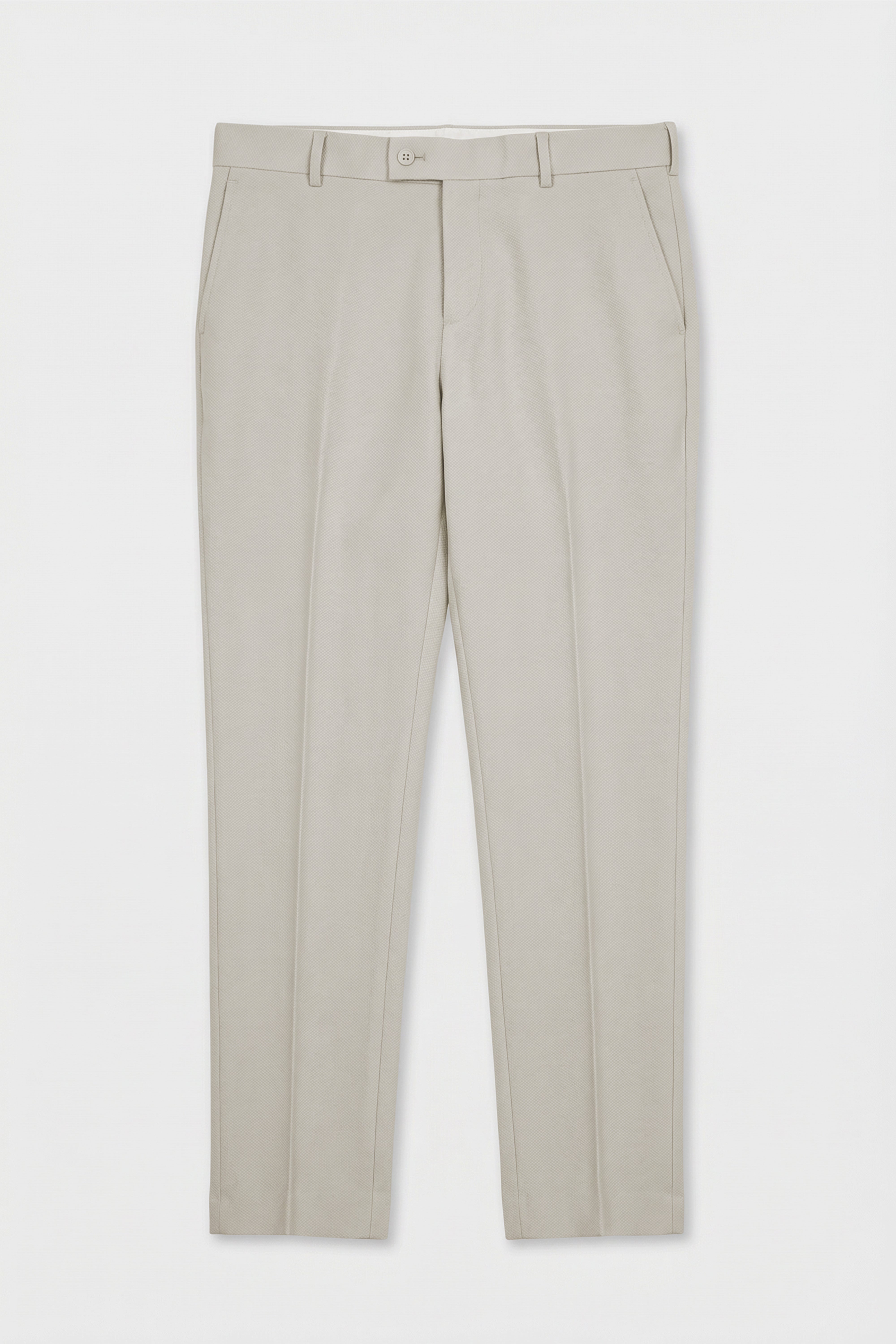 Men’s 3-Piece Textured Formal Suit with Double Breasted Waistcoat - Core - Beige Trousers Picture