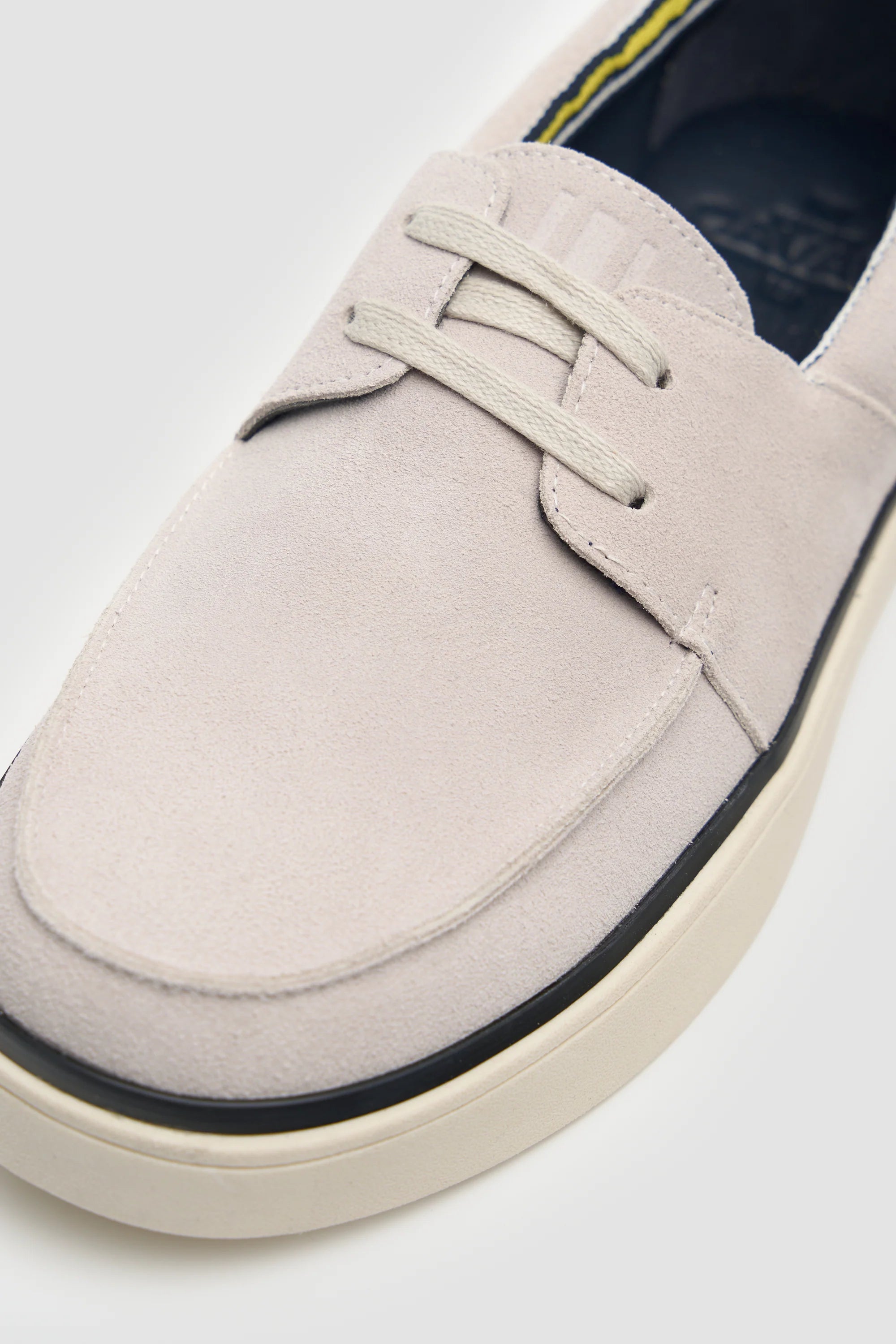 Men’s Casual Suede Slip-On Loafers - Amalfi - Ice Grey Detail Picture