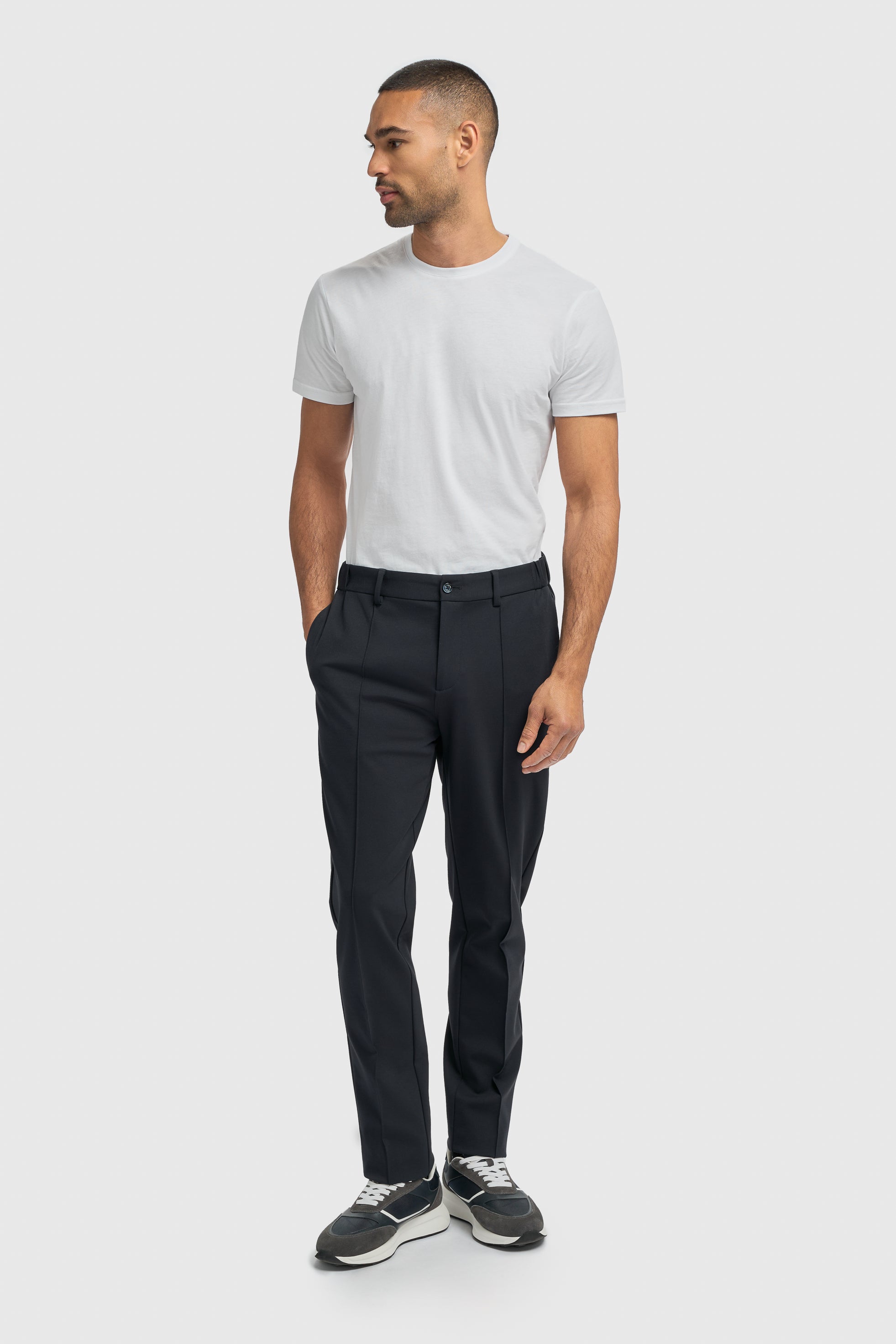 Men’s Casual Tracksuit Trousers - Coney - Navy  Front Picture