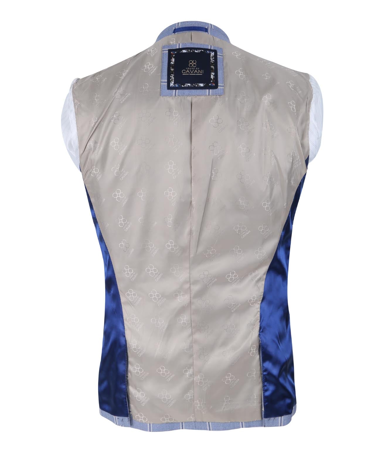 Abito da uomo a quadri 3 pezzi - Stile PARADISE Blu chiaro