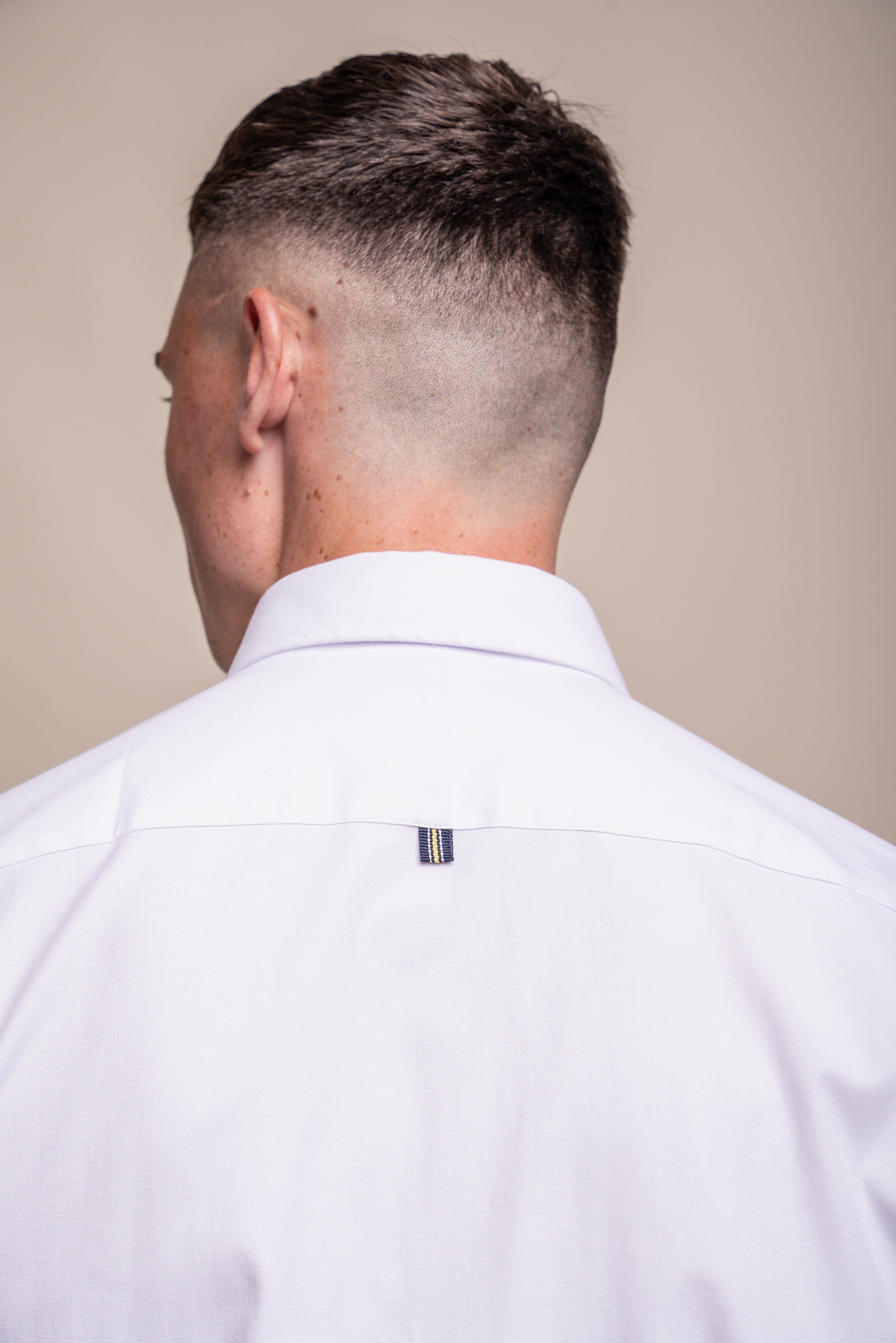 Men's Cotton Casual Shirt - Tessa - White Back Detail Picture