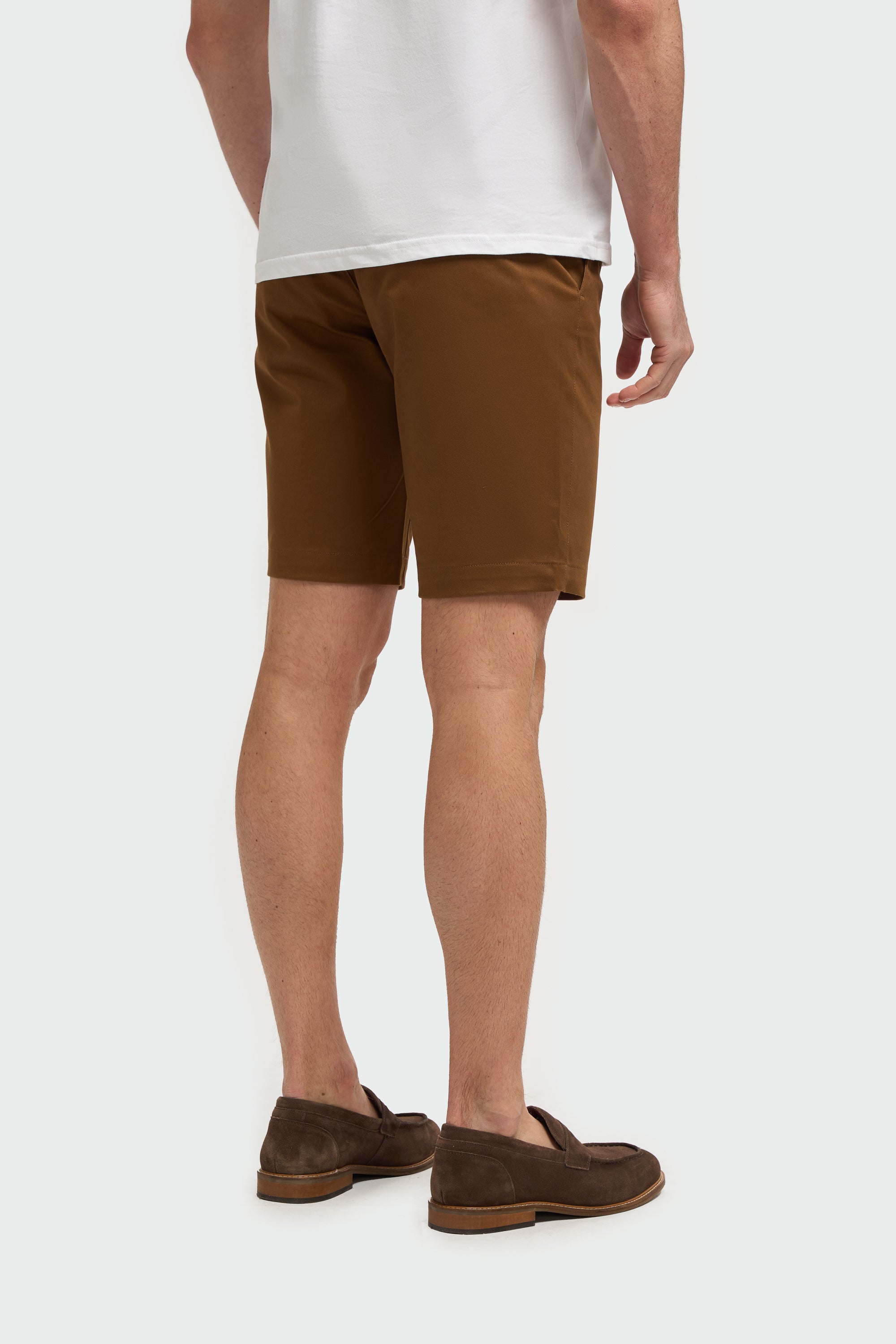 Men's Cotton Casual Slim Fit Chino Shorts - DAKOTA - Sierra Back Picture