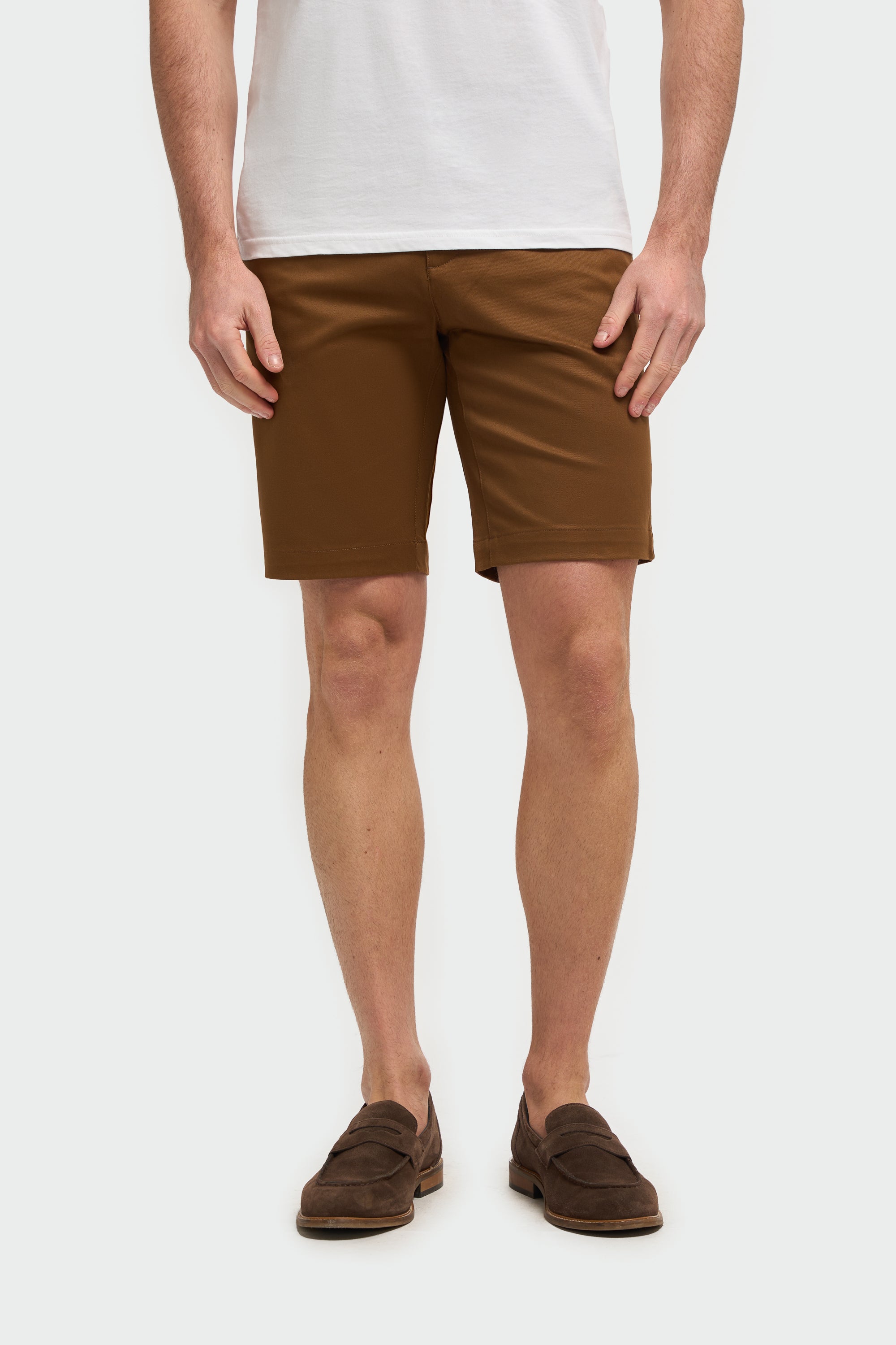 Men's Cotton Casual Slim Fit Chino Shorts - DAKOTA - Sierra Front Picture