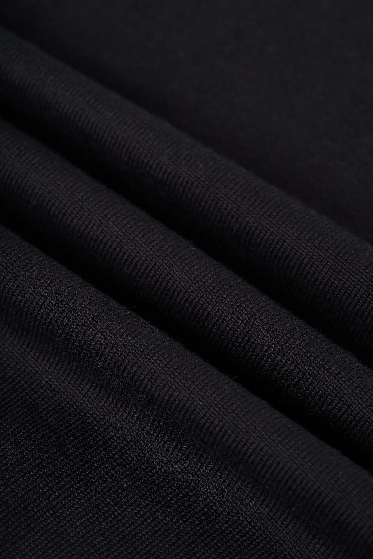 Men's Cotton Knitted Hooded Jumper – Cavani Pablo Black fabric picture