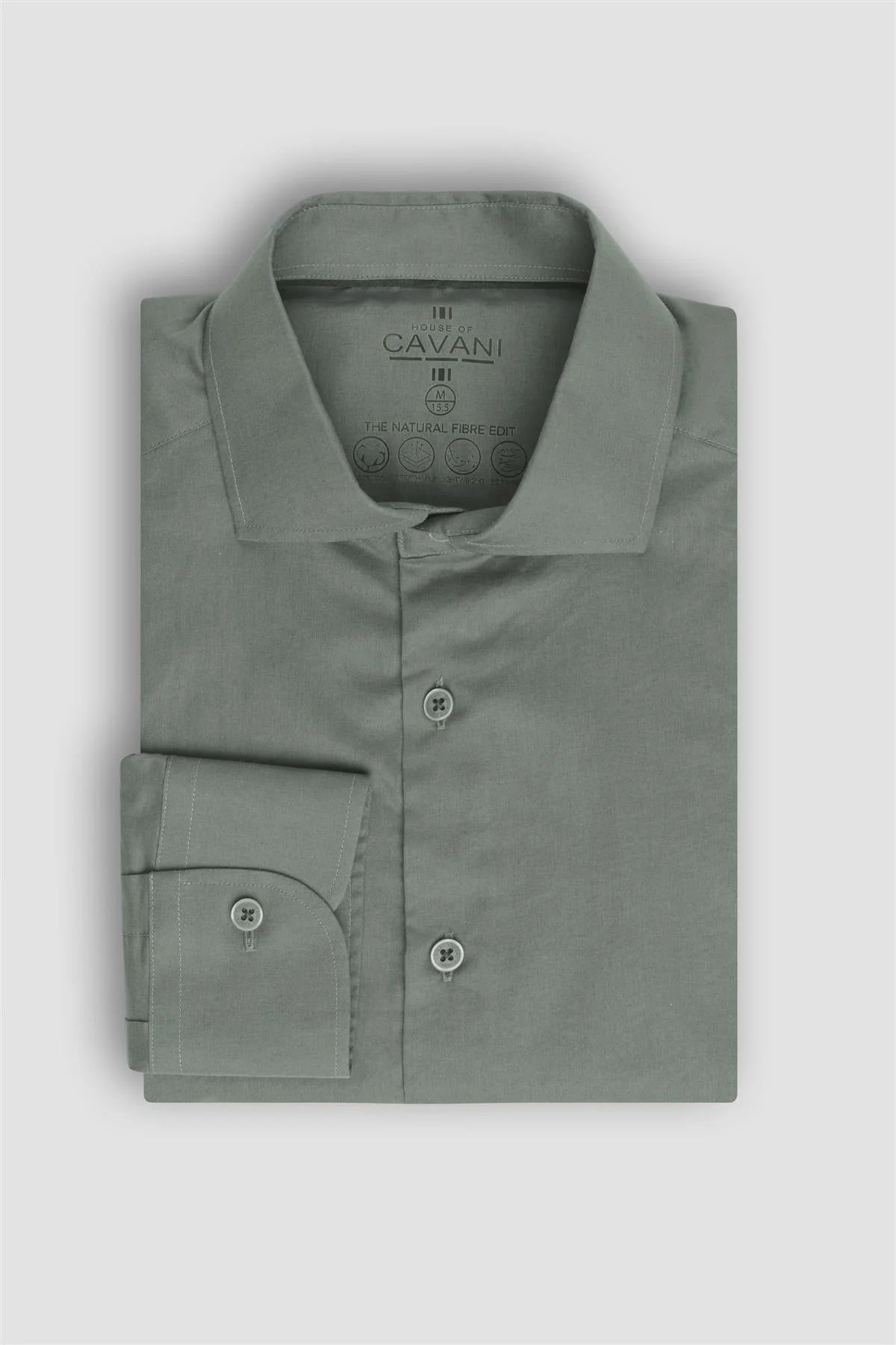 Chemise formelle homme en coton à manches longues - Flamino Pine