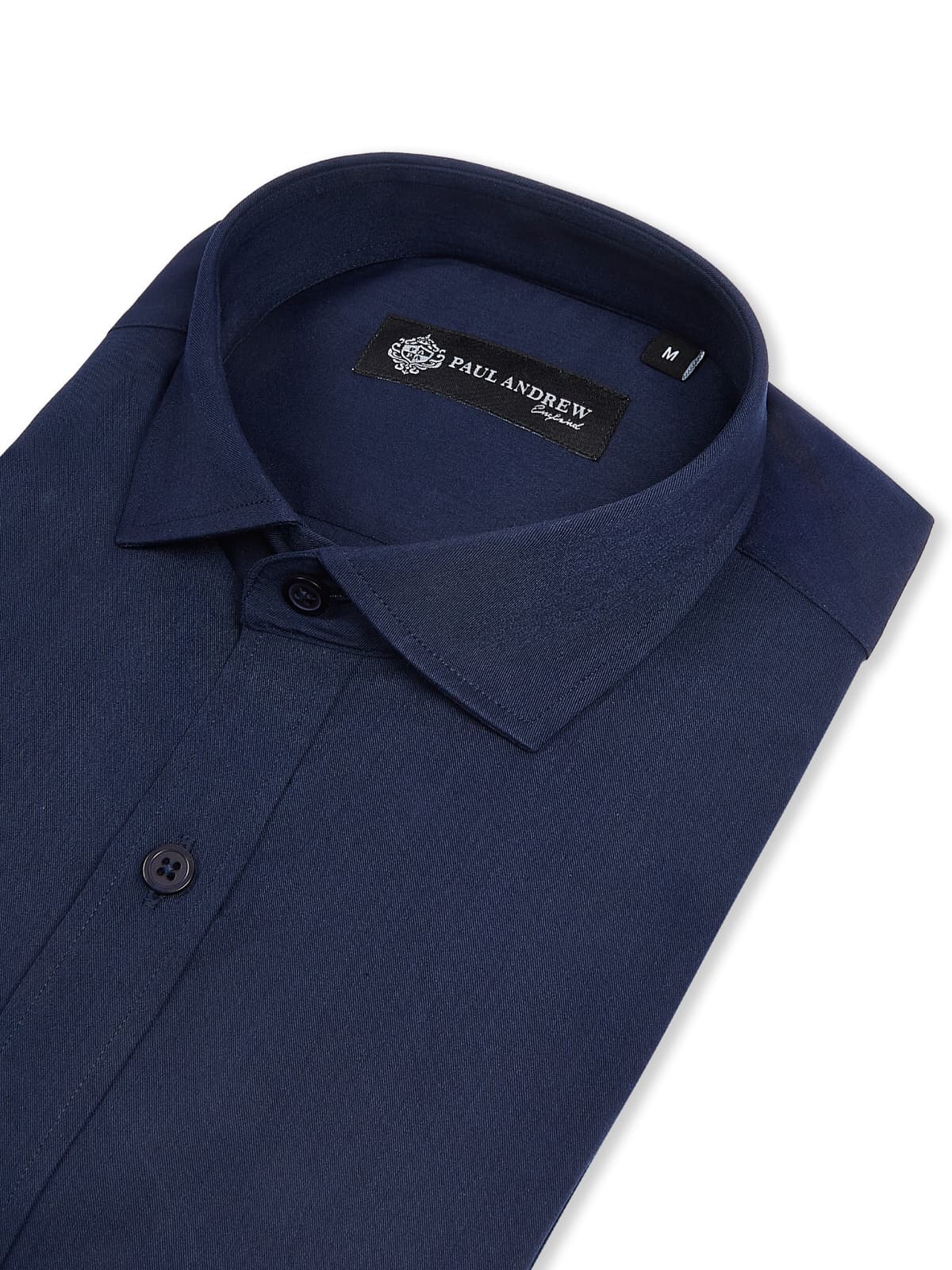 Men's Double Cuff Tailored Fit Formal Shirt - Navy