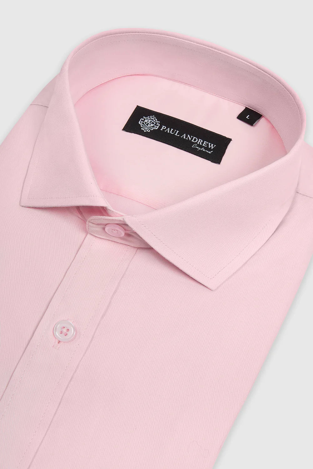 Men's Double Cuff Tailored Fit Formal Shirt - Pink Side Picture