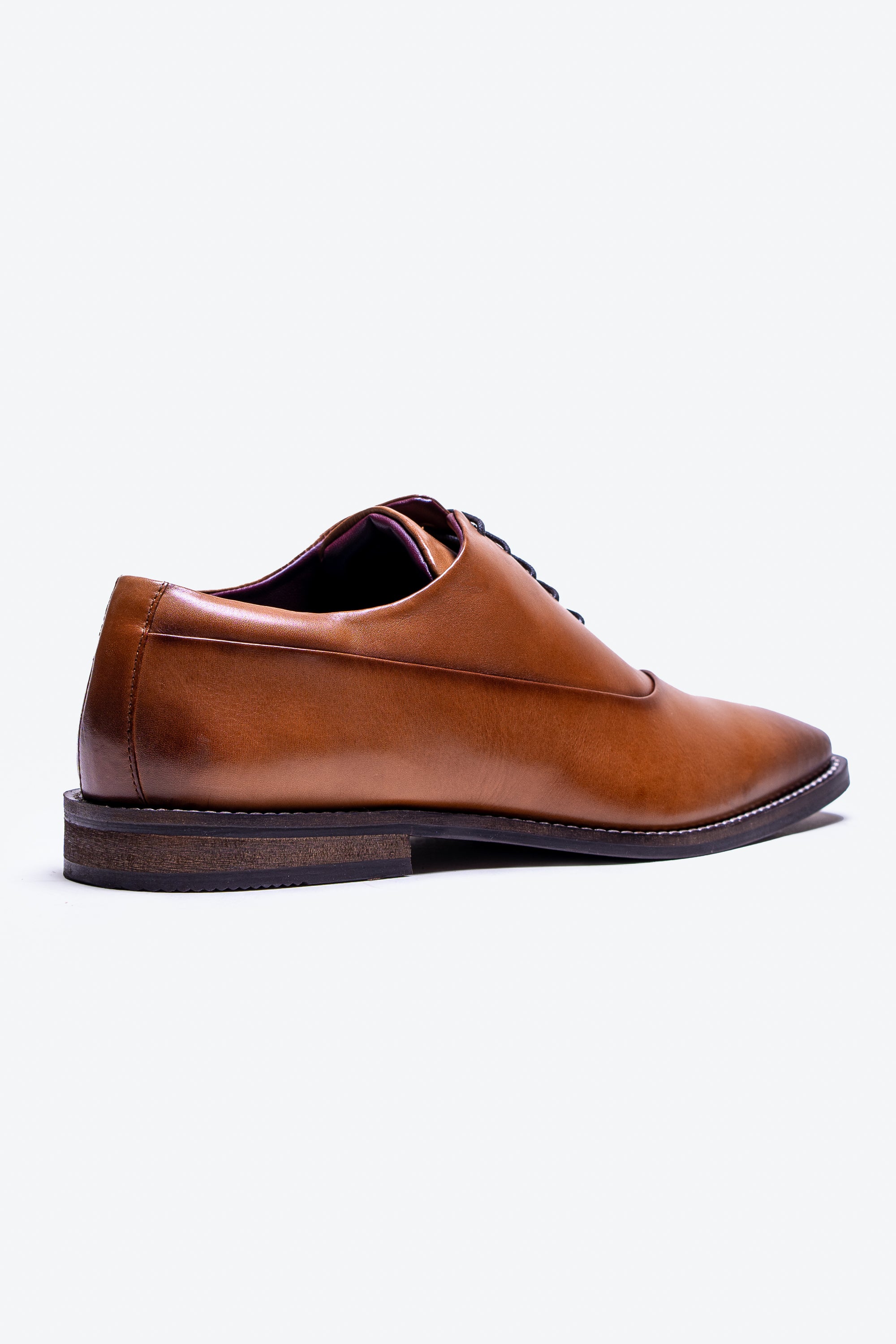 Men's Genuine Leather Oxford Shoes- SEVILLE - Tan Back Picture