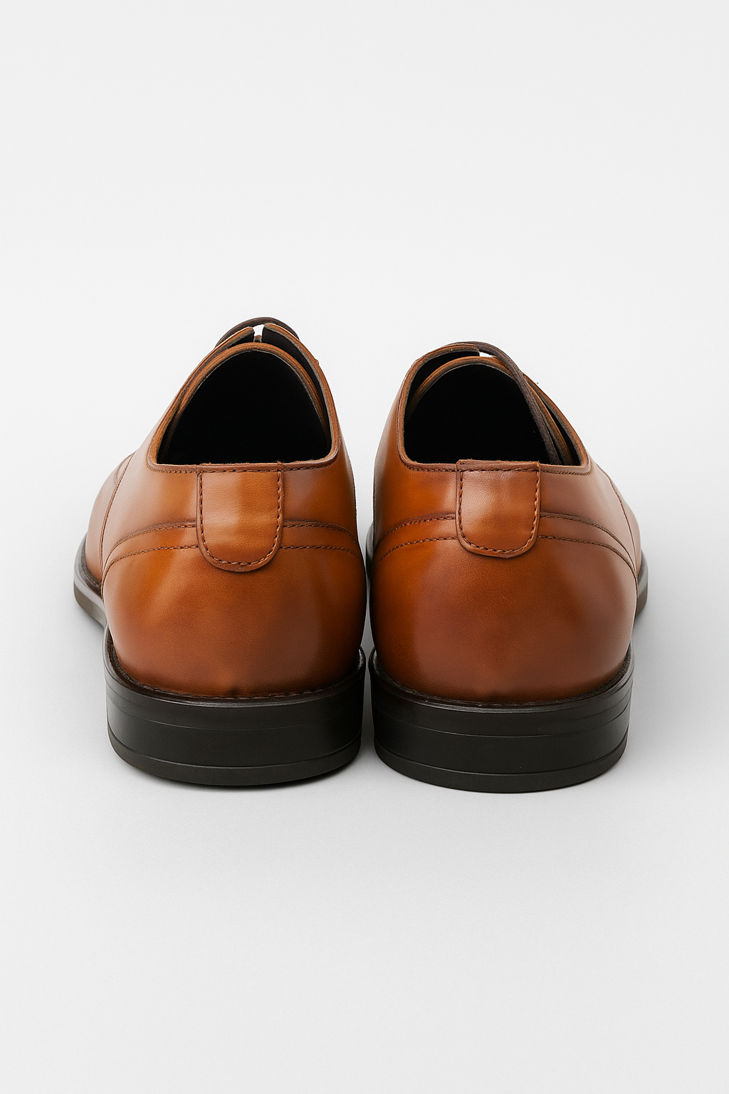 Men’s Leather Cap Toe Derby Dress Shoes - Regent - Tan Back Picture